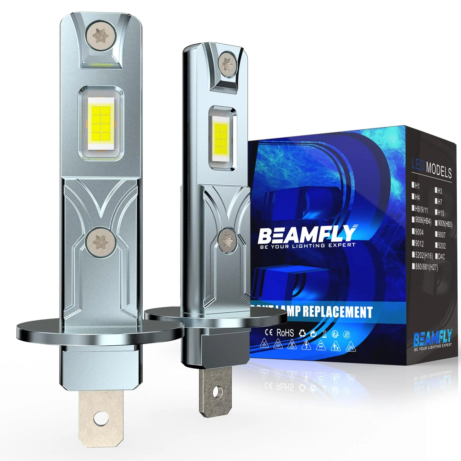 BEAMFLY H1 LED 20000lm 100W - Kit Lampadine LED per Auto e Moto