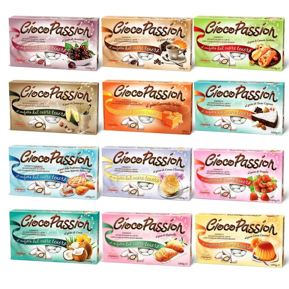 CandyFrizz Kit Confetti CRISPO CIOCOPASSION per confettate e Bomboniere - Gusti Misti