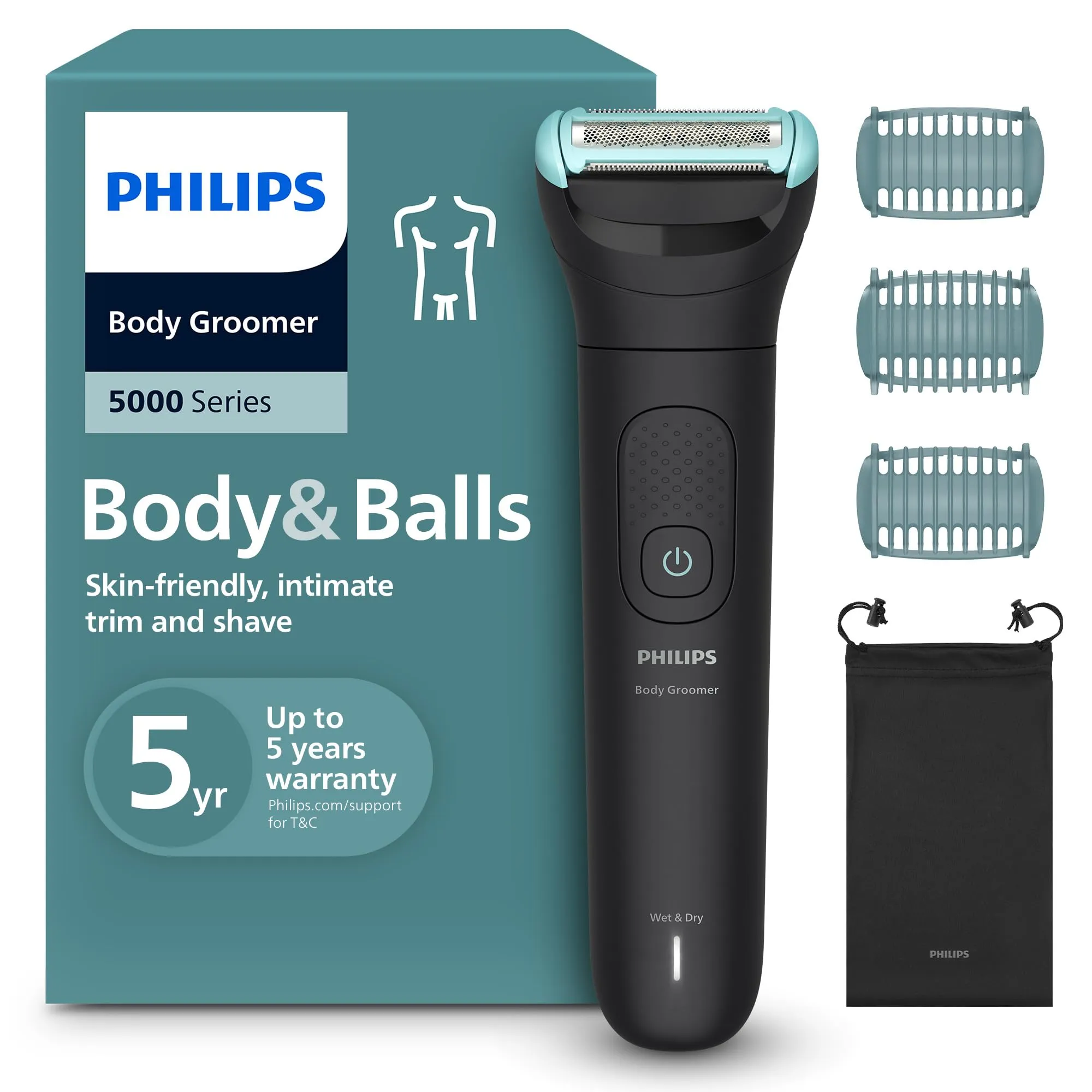 Philips Bodygroom Serie 5000 BG5470/15 - Rifinitore Corpo Uomo