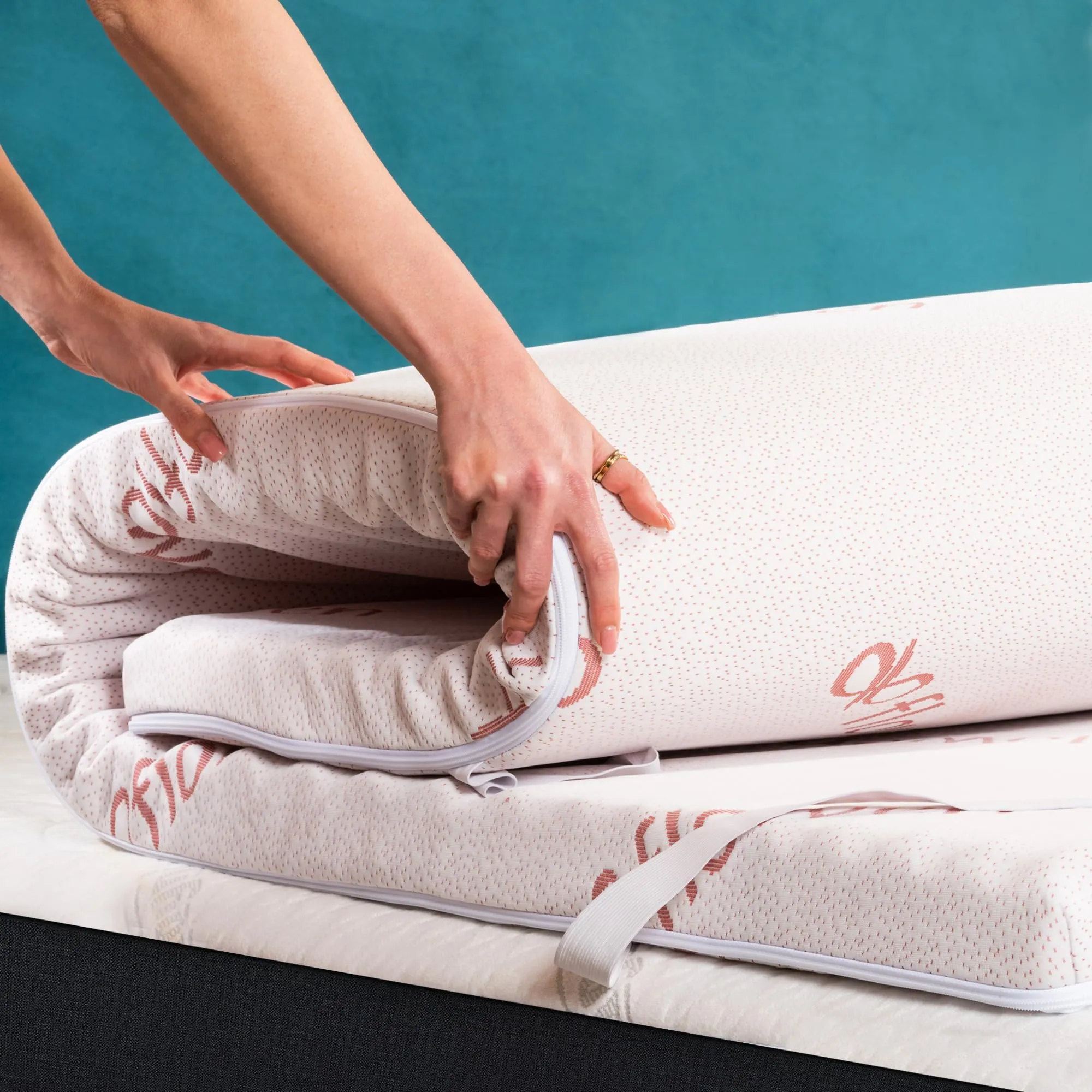 Topper Matrimoniale Flowen 160x190 cm in Foam per Materasso