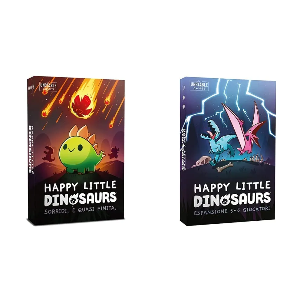 Asmodee - Happy Little Dinosaurs: Gioco Base + Espansione 5-6 Giocatori