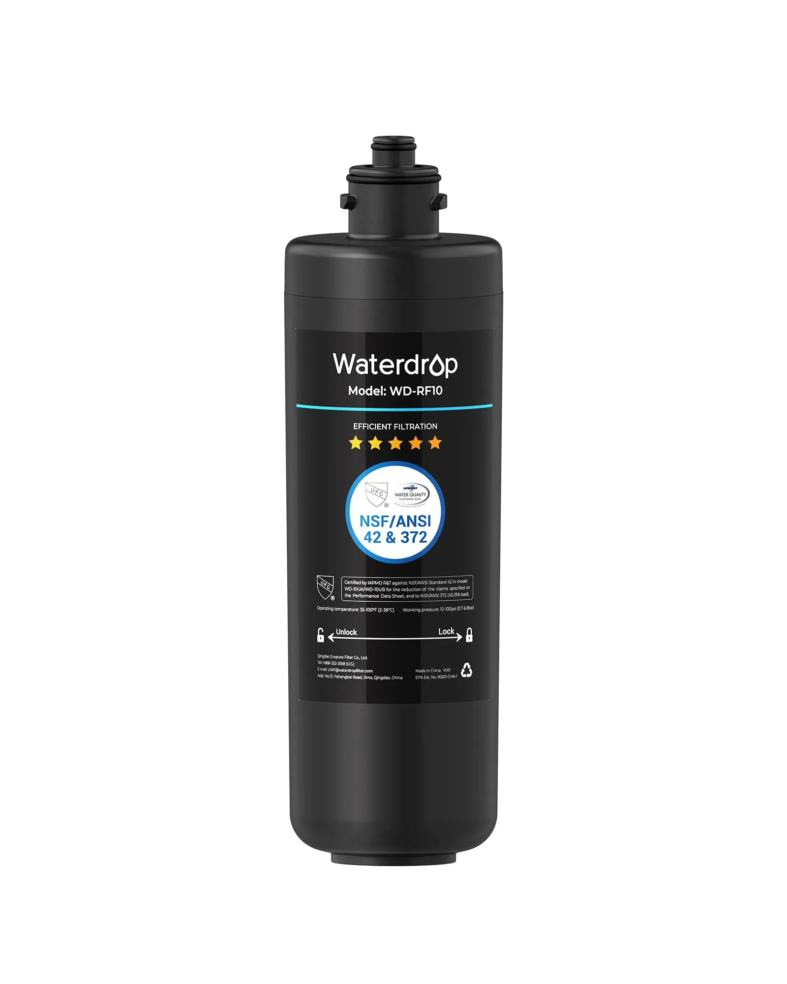 Waterdrop WD-RF10 Filtro di Ricambio per Sistemi di Filtrazione Sottolavello