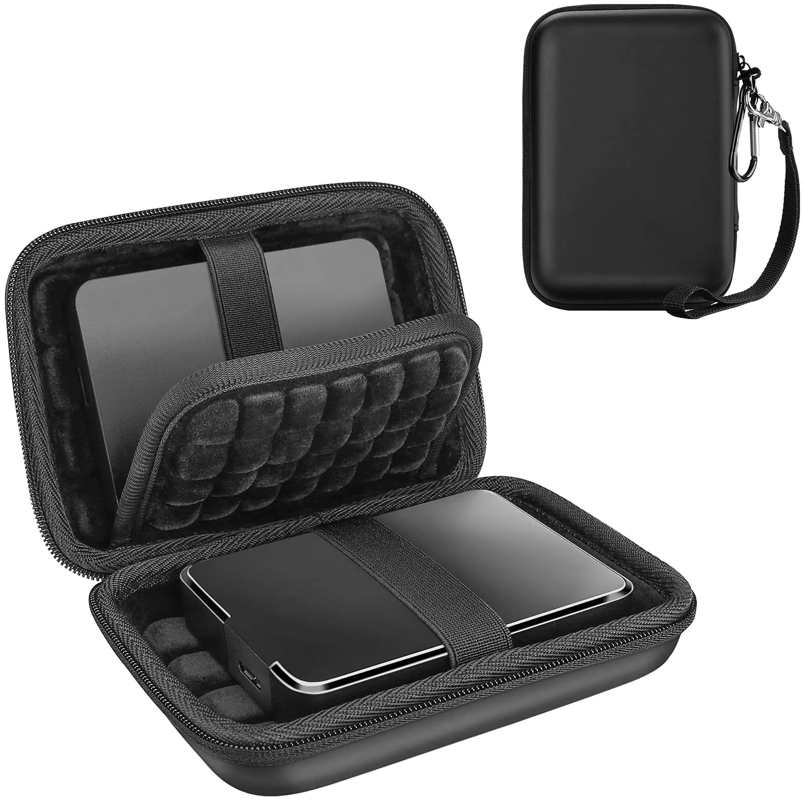 ProCase Custodia Hard Disk Esterno 2.5" Doppia - Nero