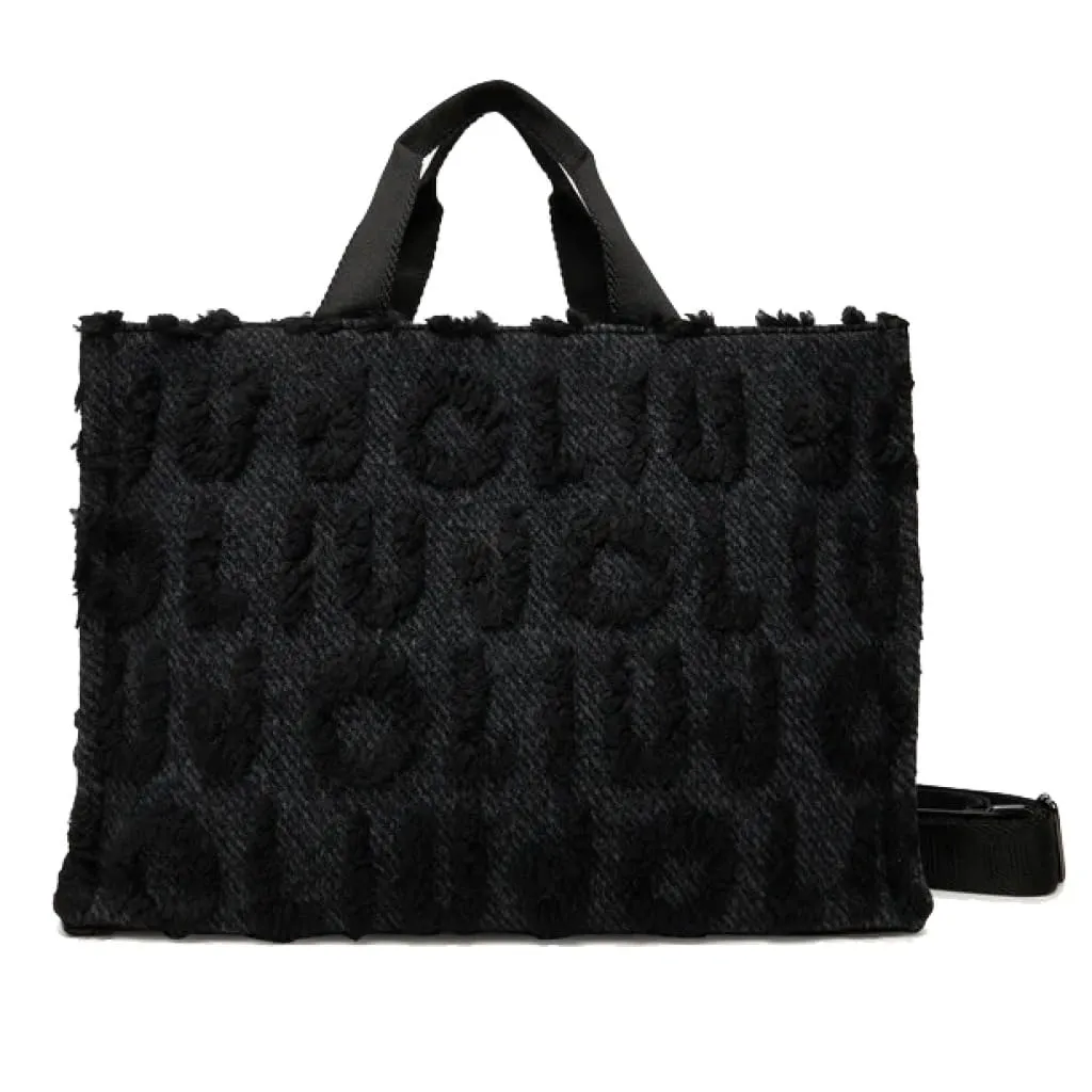 Liu Jo Jeans Shopping bag grande misto lana Black