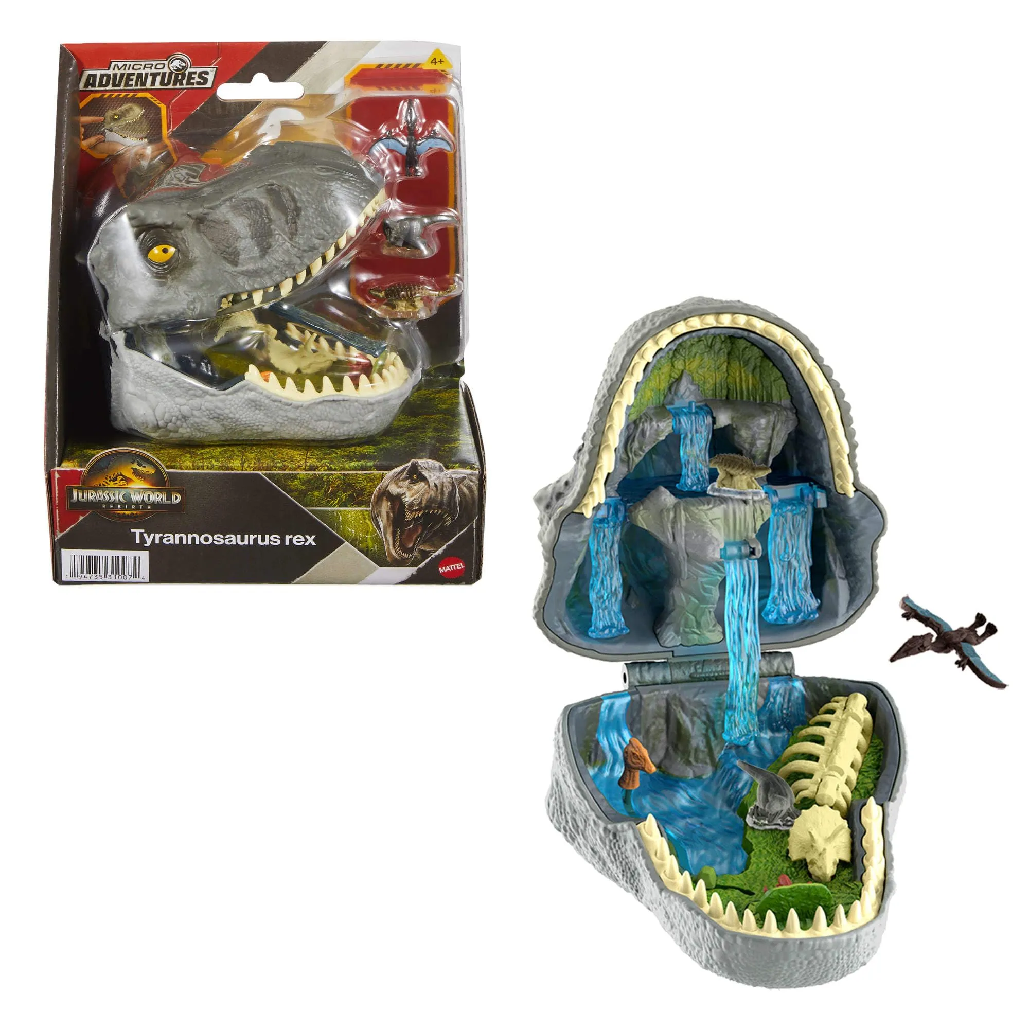 Mattel Jurassic World La Rinascita Micro Avventure Playset T-Rex