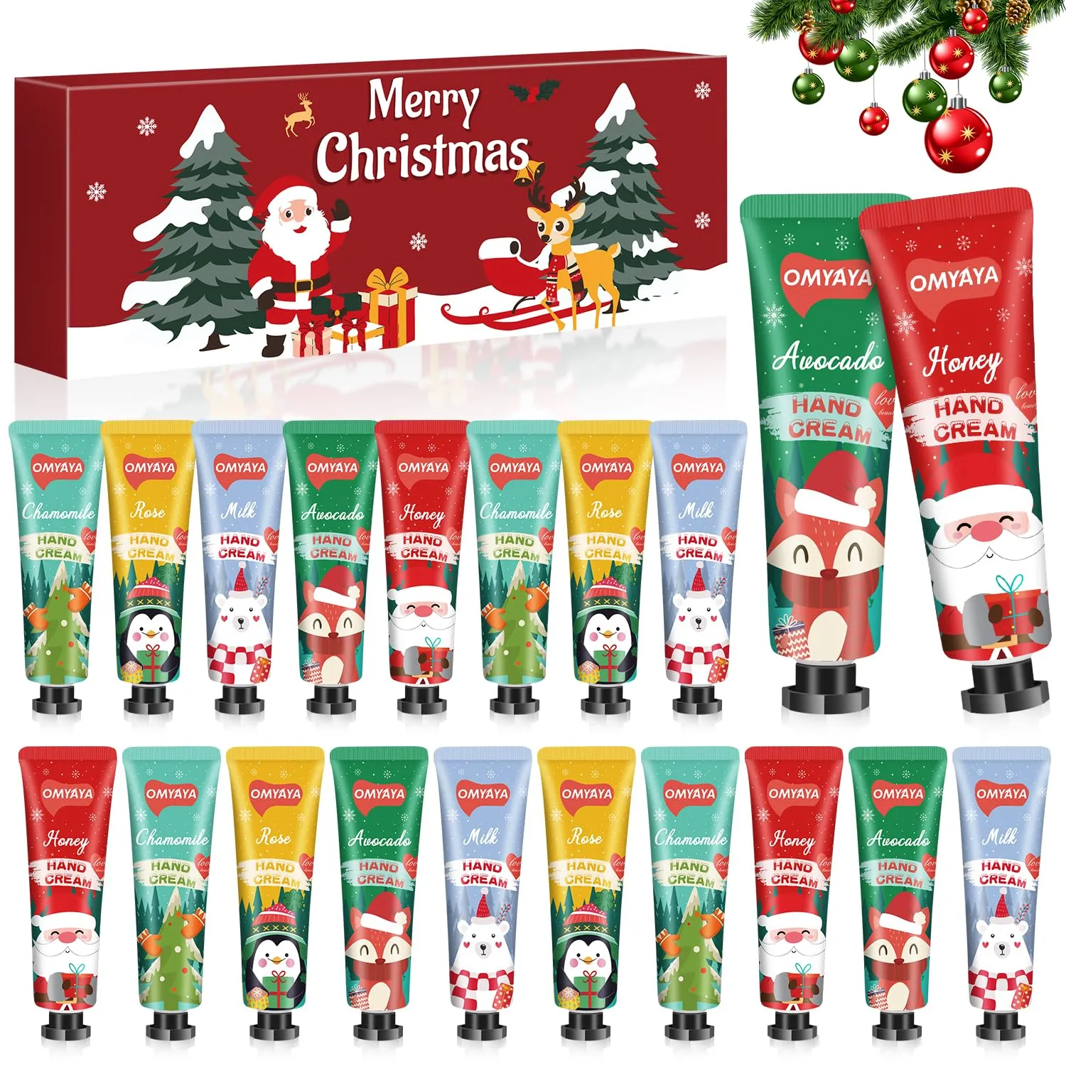 Set Regalo 20 Creme Mani Natalizie Idratanti e Nutrienti