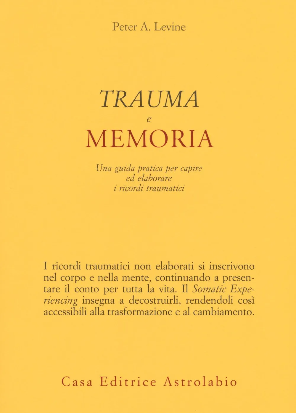 Trauma e memoria. Una guida pratica per capire ed elaborare i ricordi traumatici