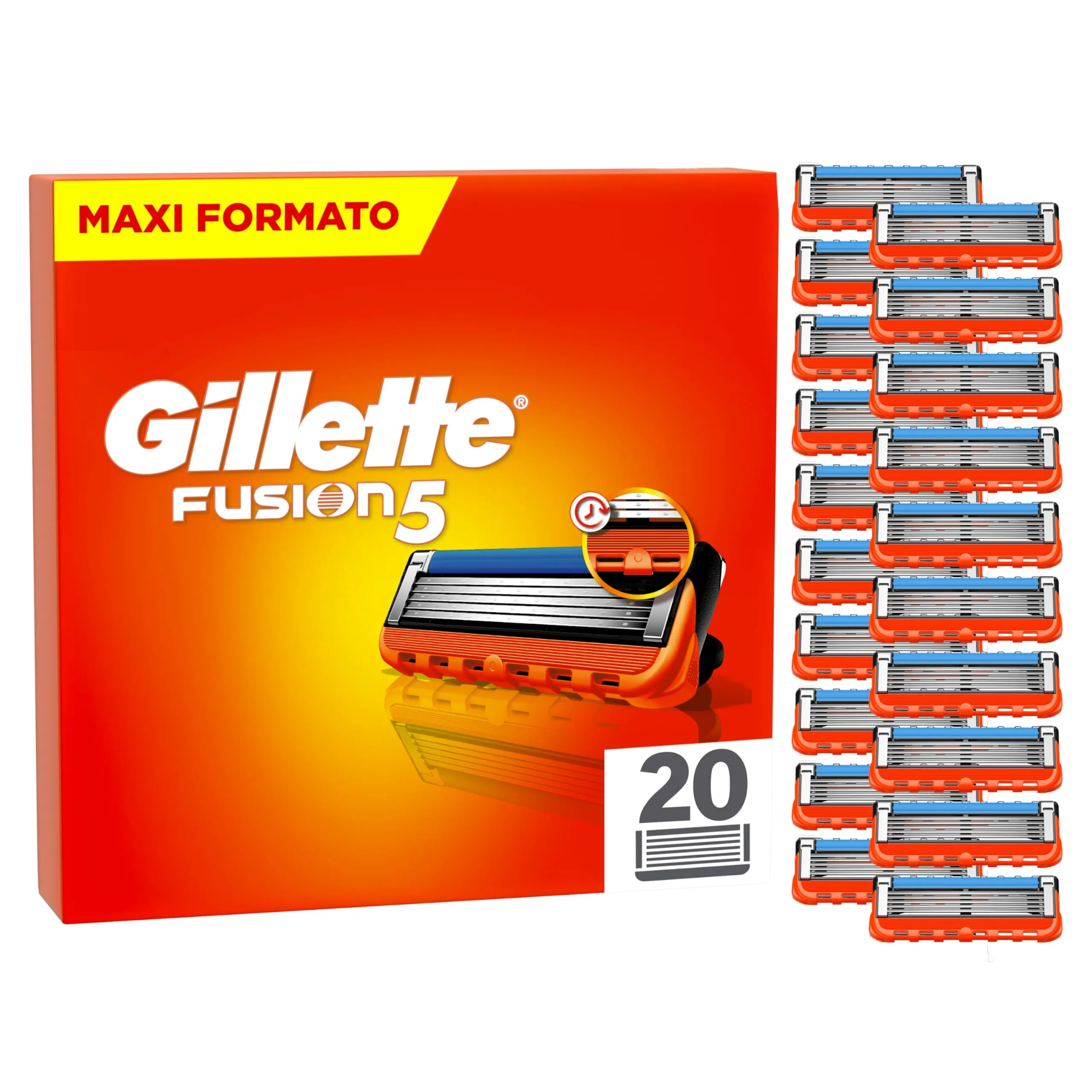 Gillette Fusion5: 20 Lamette di Ricambio per una Rasatura Impeccabile