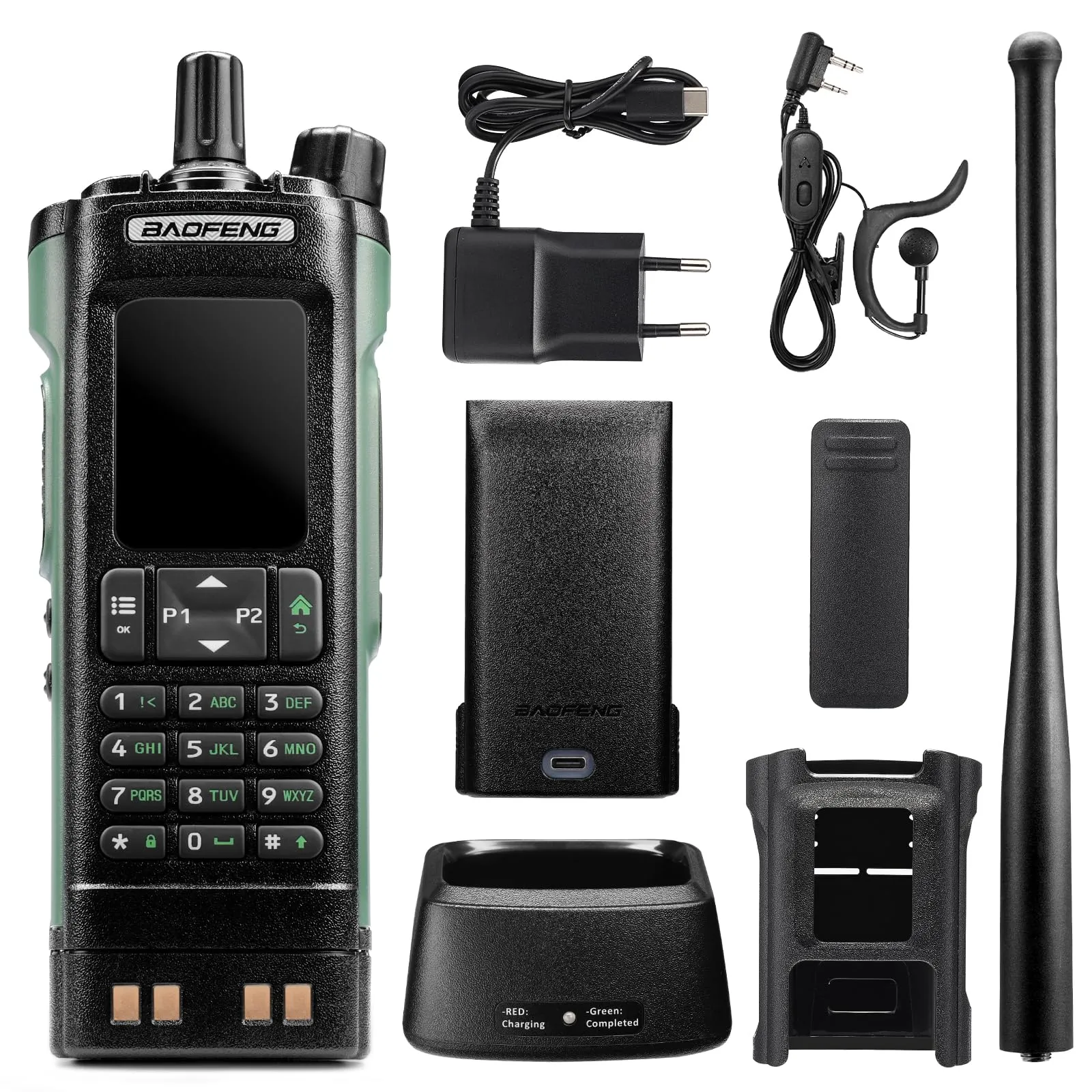 Radio Digitale DMR BAOFENG DM-32UV 10W GPS APRS Verde