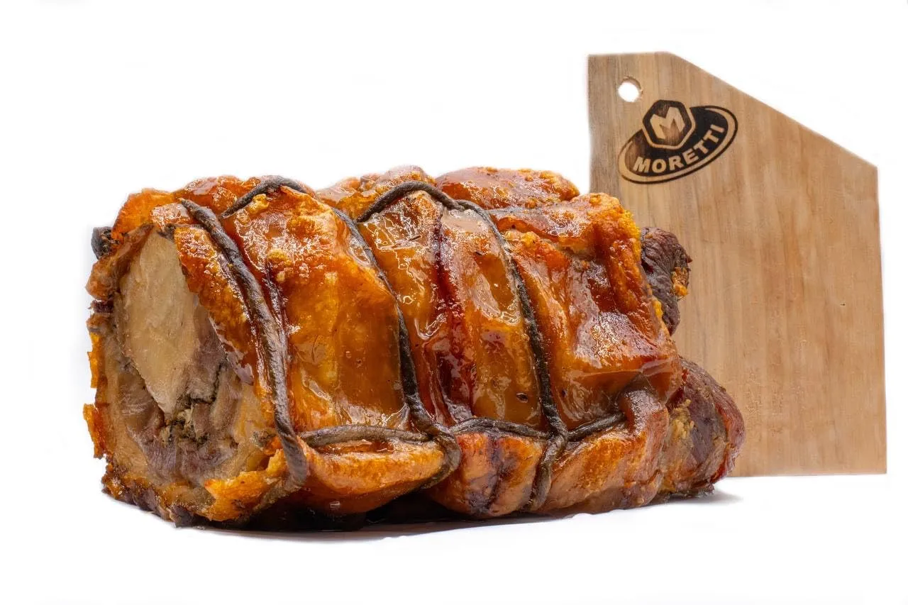 Porchetta di Ariccia IGP 3kg Sottovuoto con Tagliere in Legno Omaggio