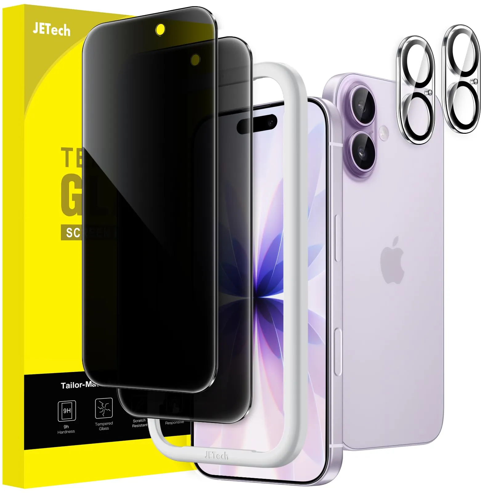 JETech Privacy Pellicola Protettiva per iPhone 17 6,3 Pollici con Protezione per Obiettivo Fotocamera
