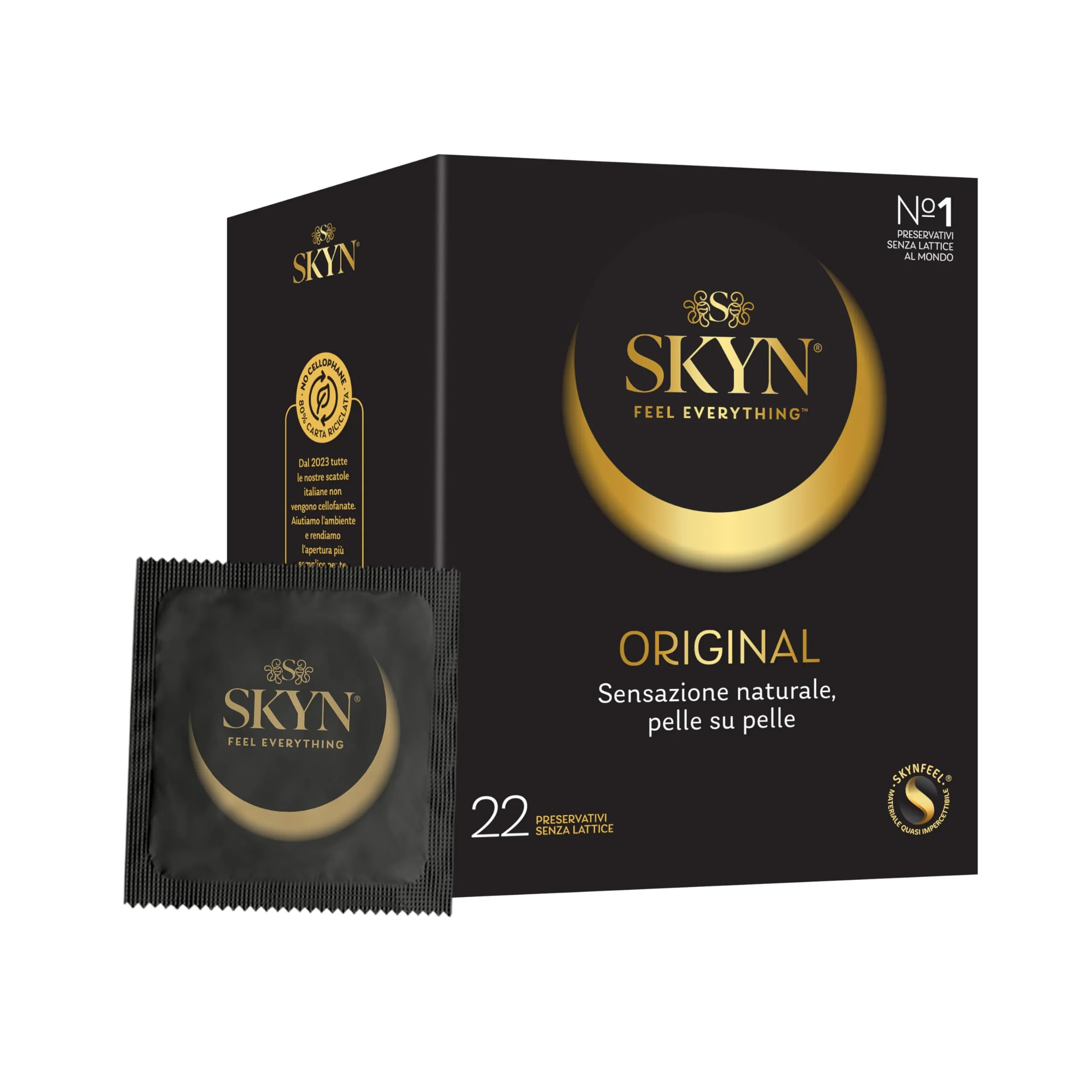 SKYN Original - Preservativi Senza Lattice in Poliisoprene - Ultra Comfort e Sensibilità Naturale, 22 Pezzi