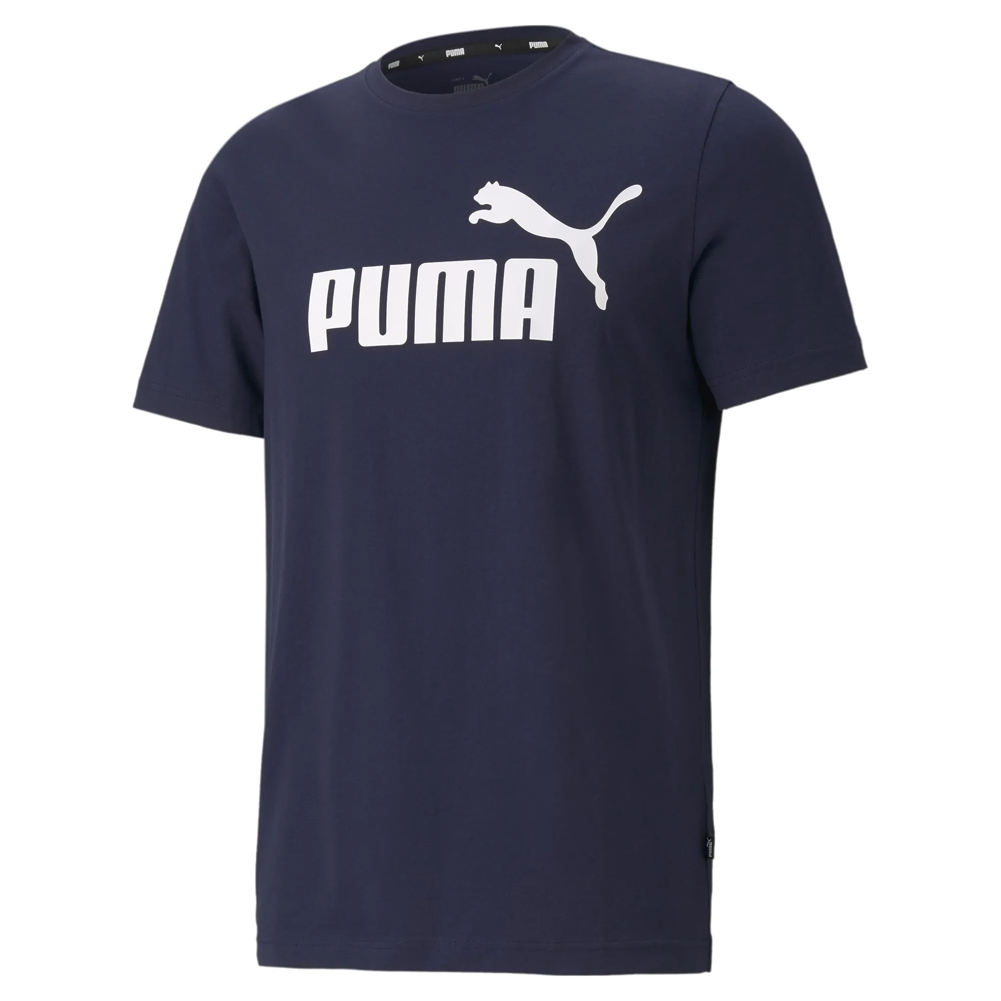 Puma Ess Logo Tee T-shirt, Blu, S Uomo