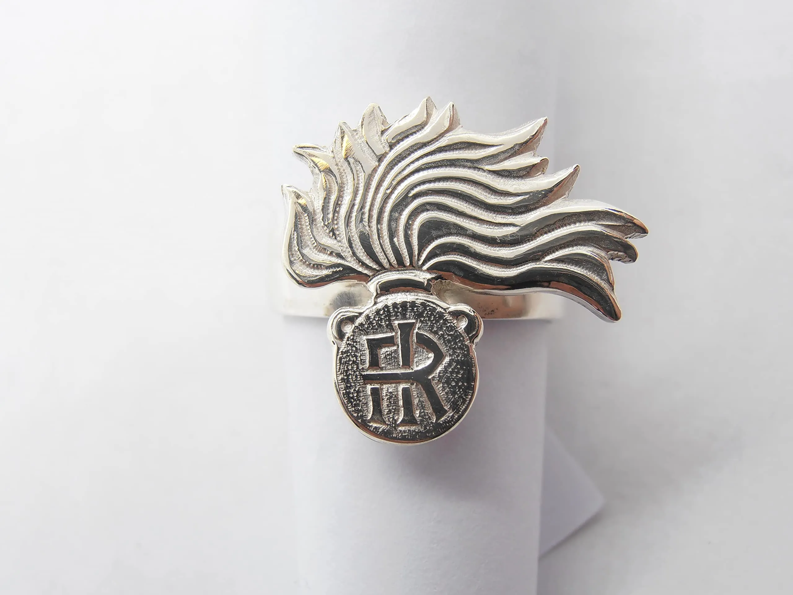 Anello Fiamma Arma dei Carabinieri Argento 925