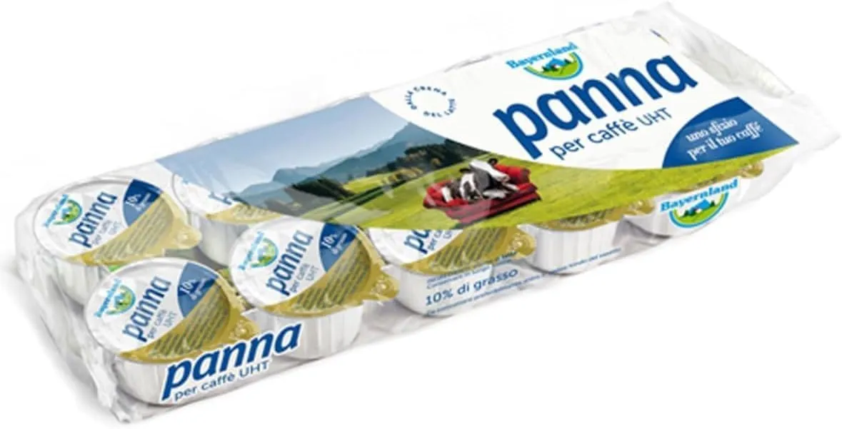 Panna UHT per Caffè Bayernland - 18 Monoporzioni da 100g