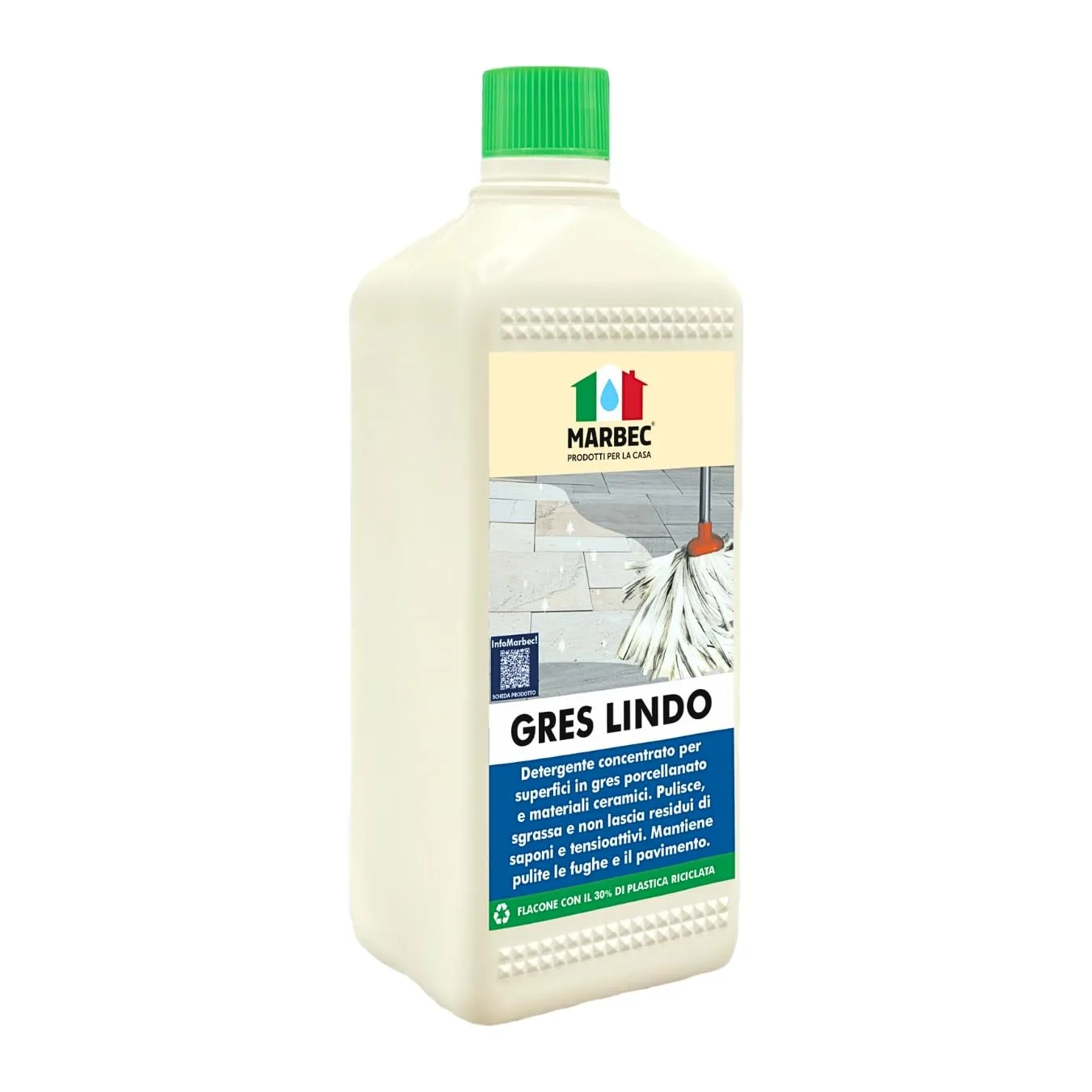 Marbec Gres Lindo Detergente per Gres Porcellanato 1 Litro