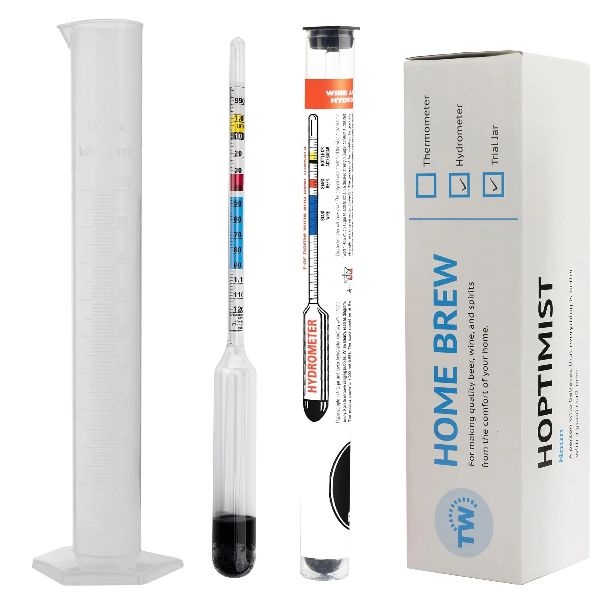 Idrometro per Birra Fatta in Casa con Cilindro Graduato da 100ml