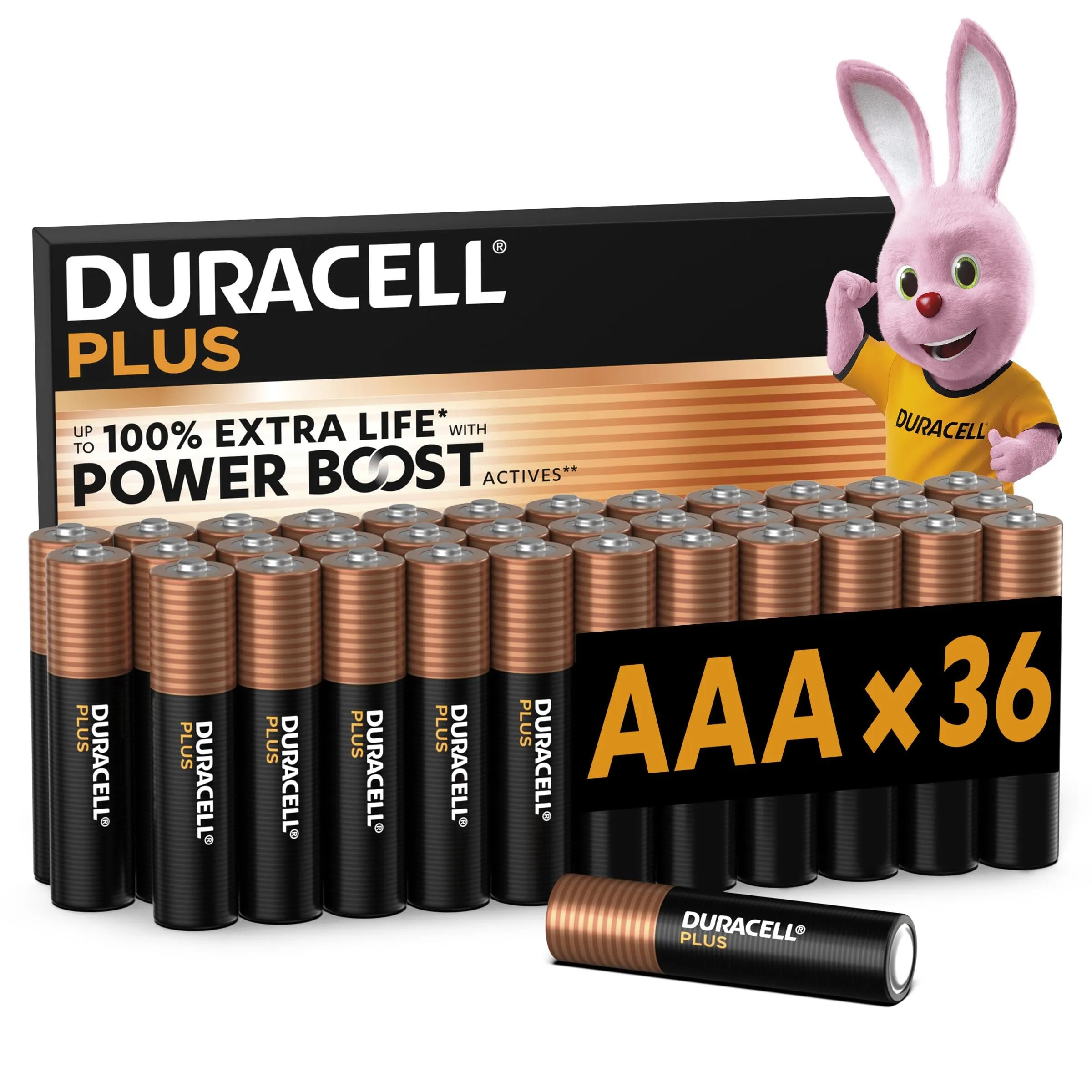 Duracell Plus AAA - Pacco da 36 Batterie Alcaline