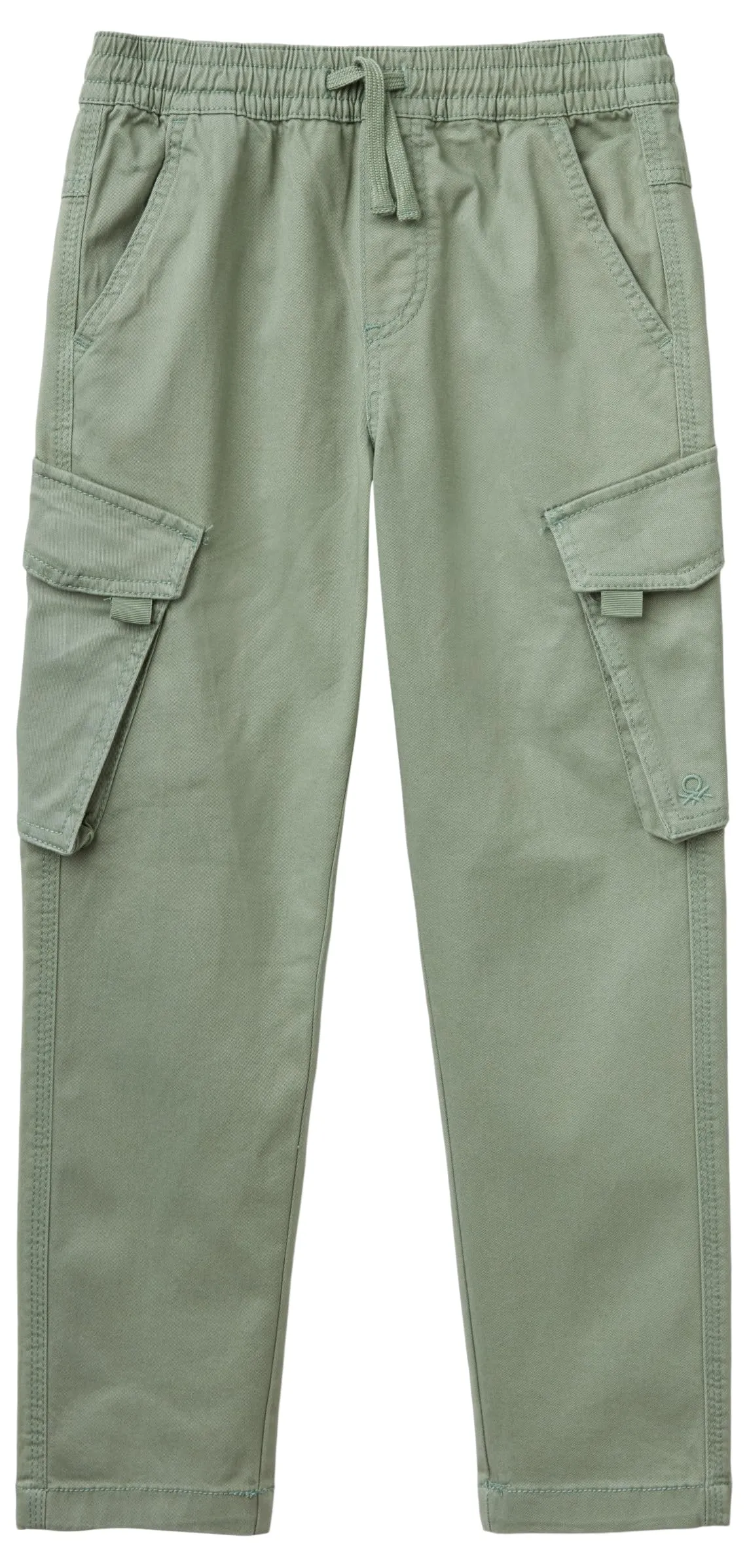 United Colors of Benetton Pantalone Tasconato Gabardina Stretch con Logo