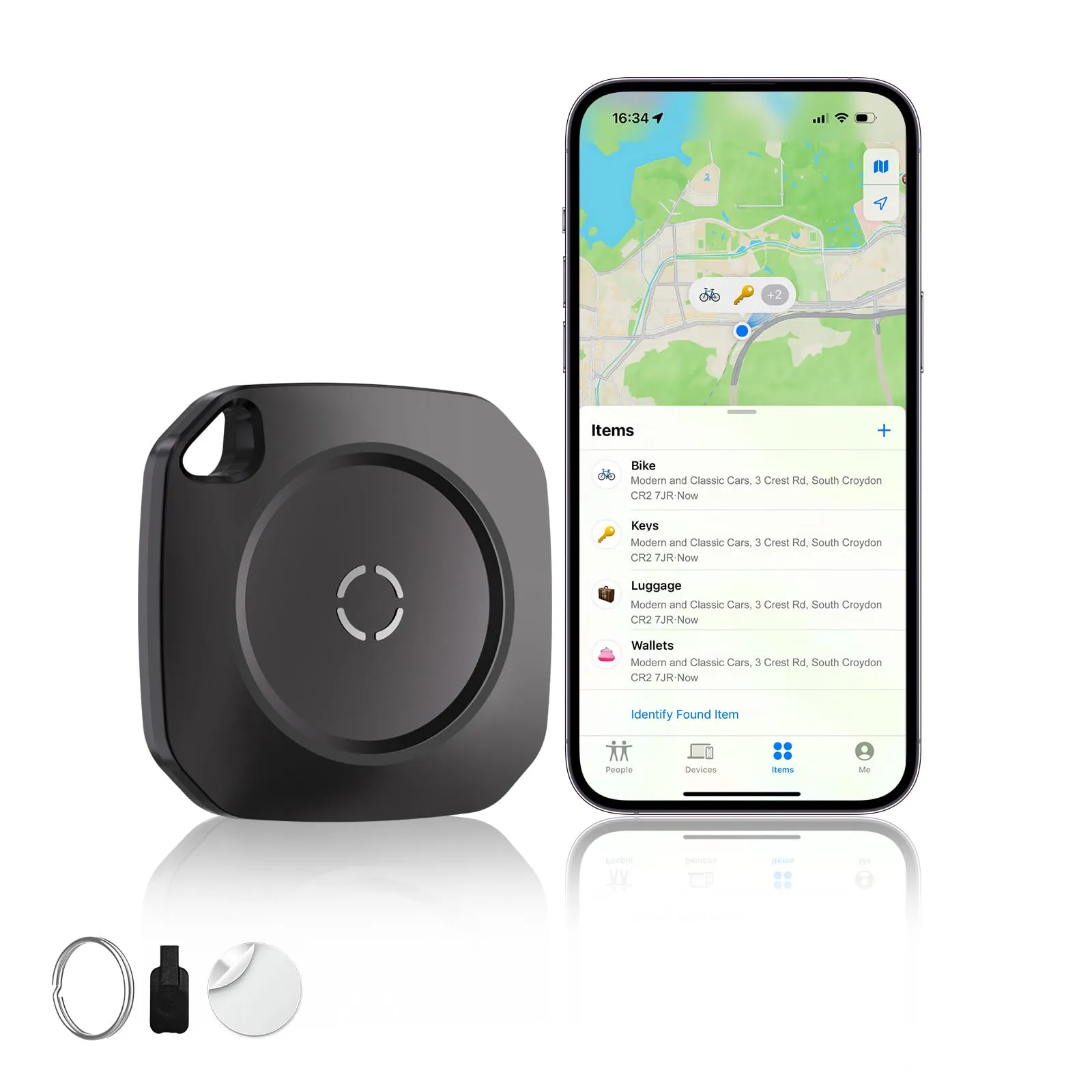 Air Tracker Tag Localizzatore Chiavi iOS Compatibile con Apple Find My - Set da 4
