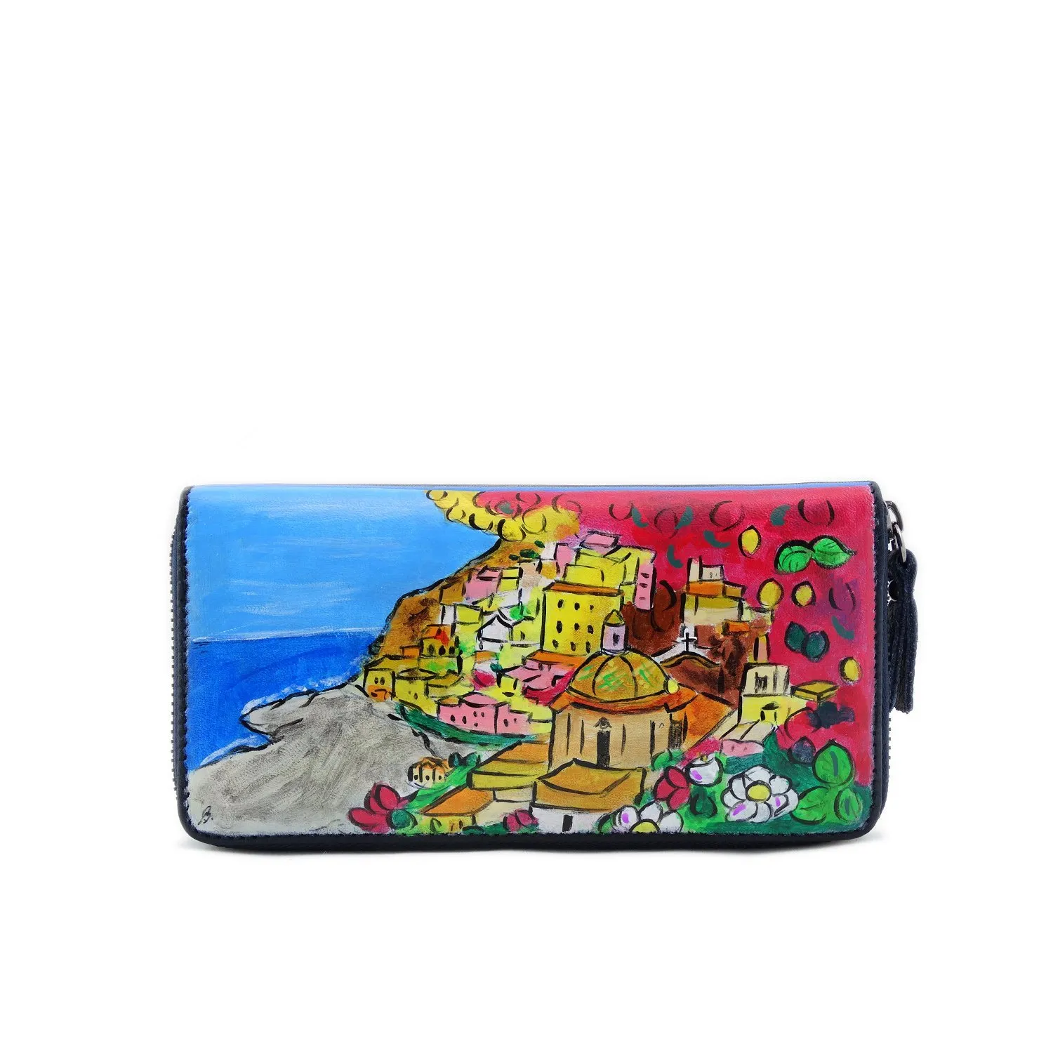 Portafoglio Donna in Pelle Dipinta a Mano - POSITANO