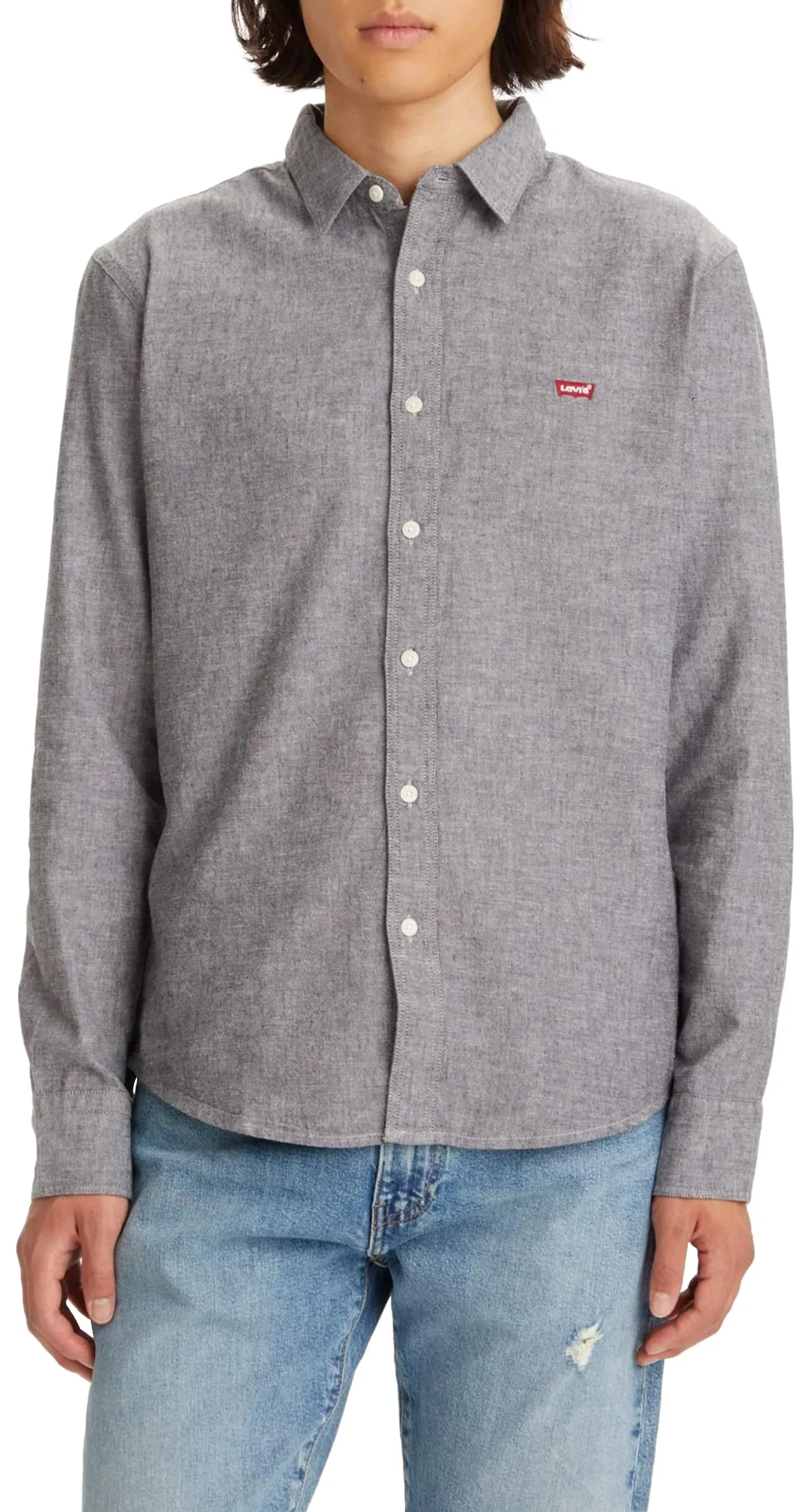 Levi's Long-Sleeve Battery Housemark Slim Camicia Uomo Nera