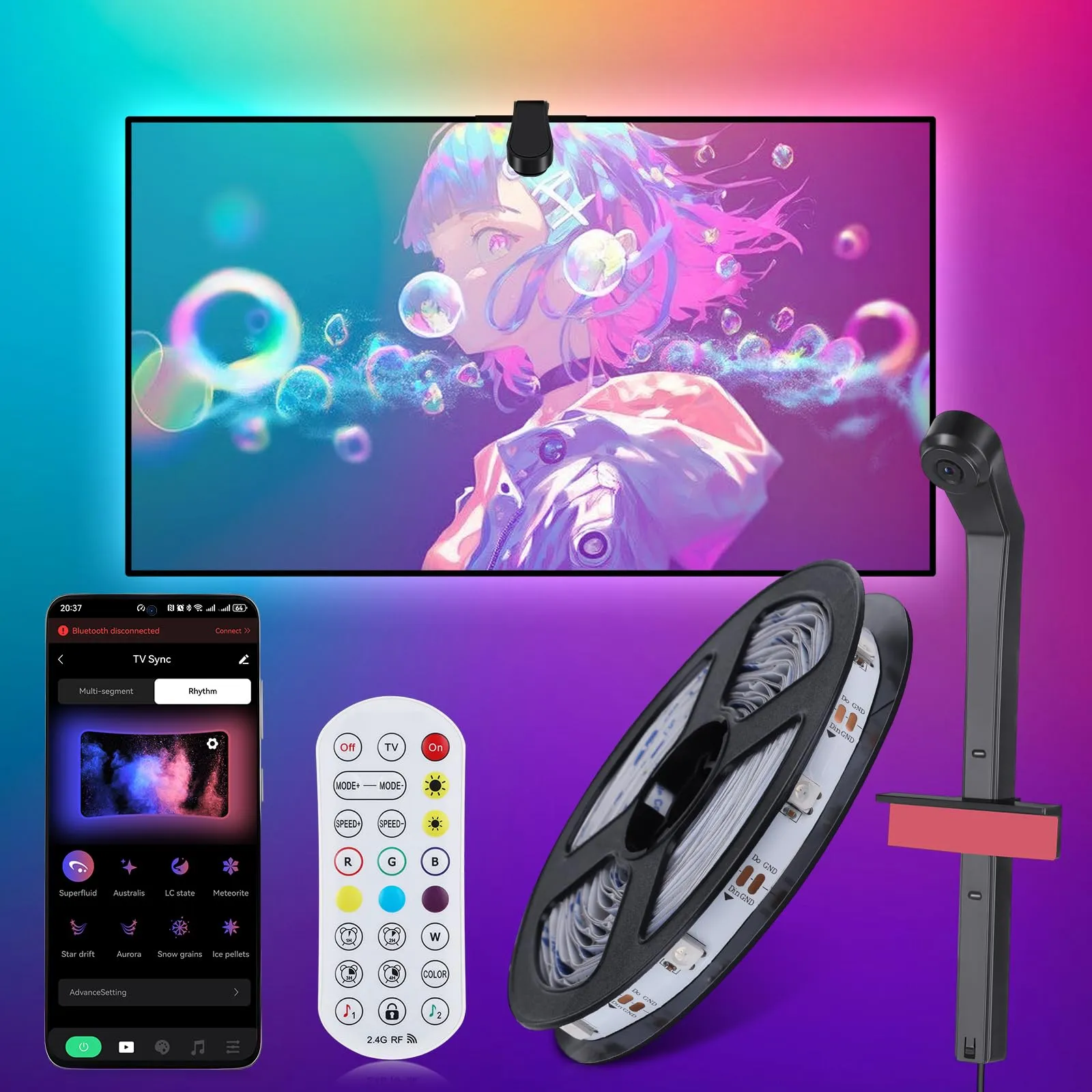 Diyife Retroilluminazione LED per TV 4M