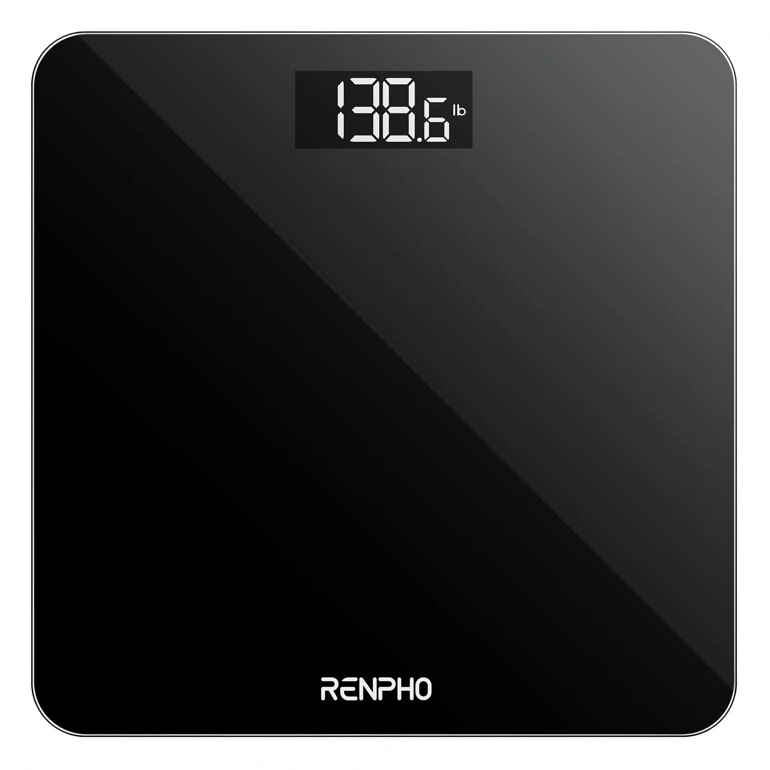 RENPHO Bilancia Pesapersone Digitale, Professionale Bilancia Impedenziometrica in Vetro Temperato, Max 180kg, Ultrasottile, Bilancia Corpo con Sensori ad alta Precisione, Batterie Incluse