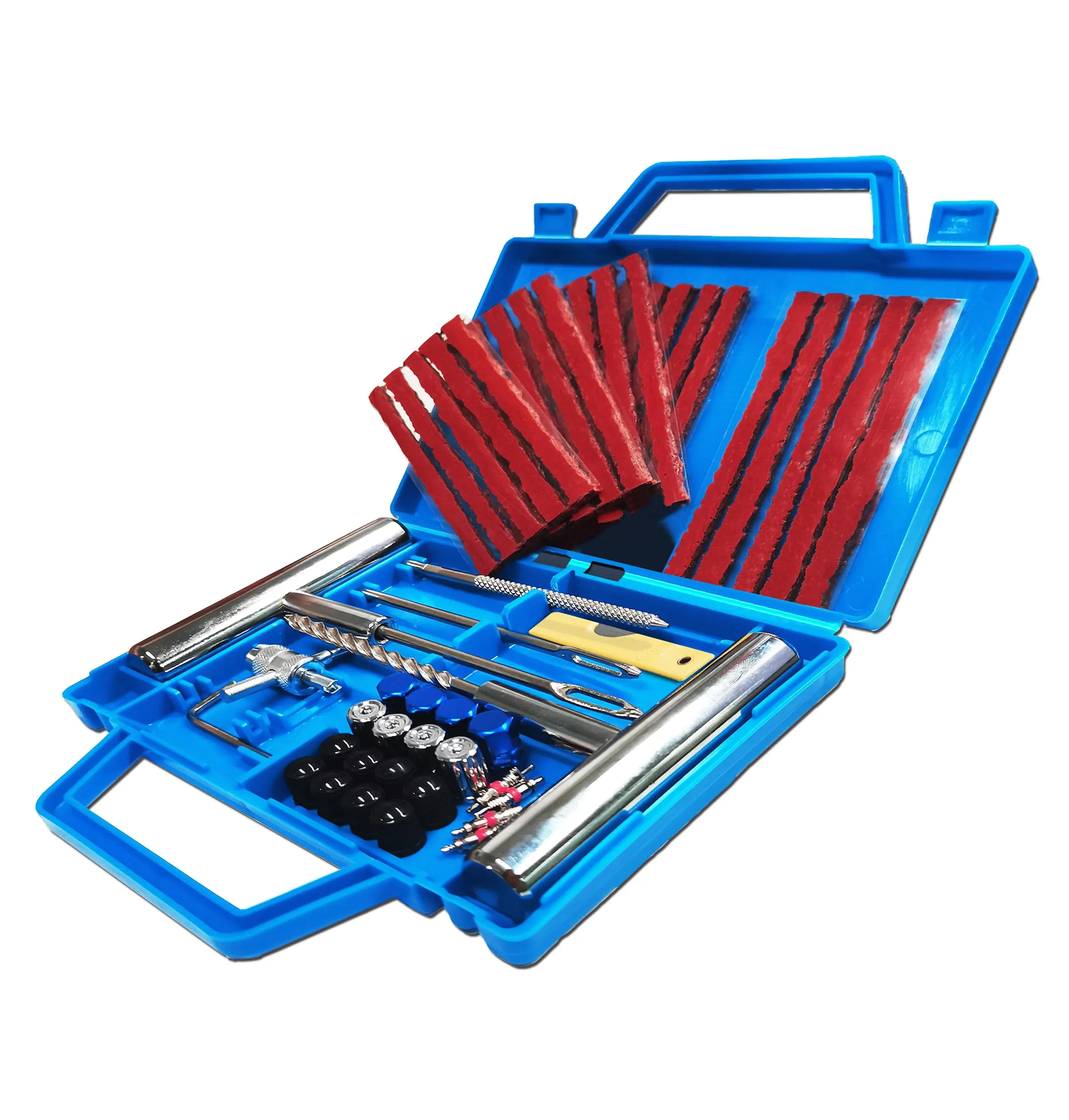 Kit Riparazione Pneumatici 53 Pezzi per Auto, Moto e Fuoristrada