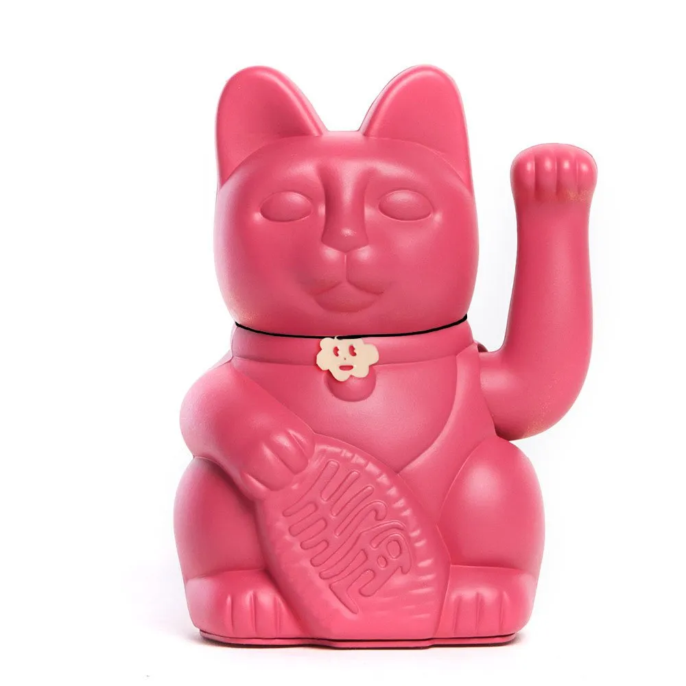 Gatto Portafortuna Cinese Maneki Neko Rosso Violaceo