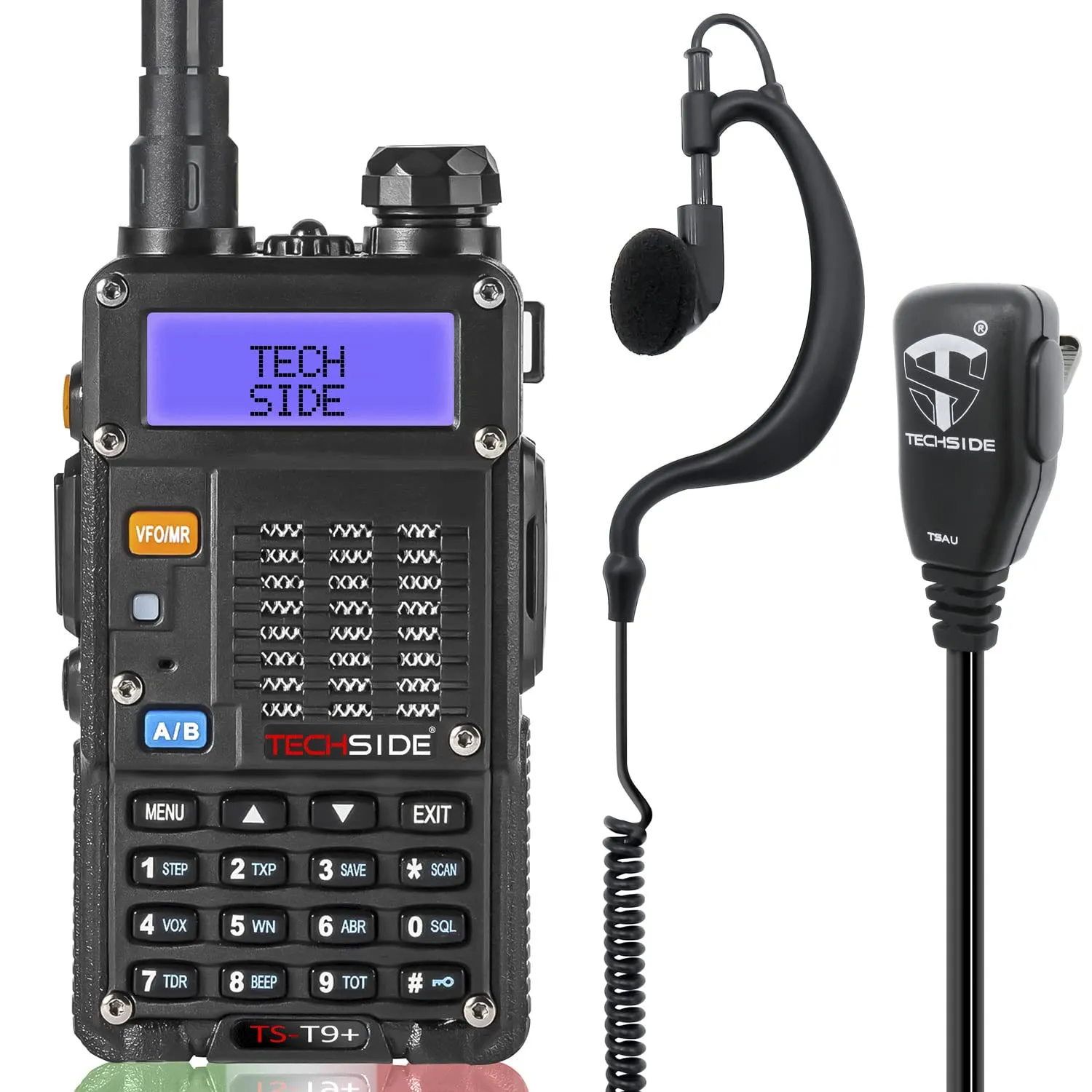 Radio Ricetrasmittente TECHSIDE TS-T9+ Tri-Power Dual Band VHF/UHF con Canali Preinstallati Compatibile Midland e Baofeng