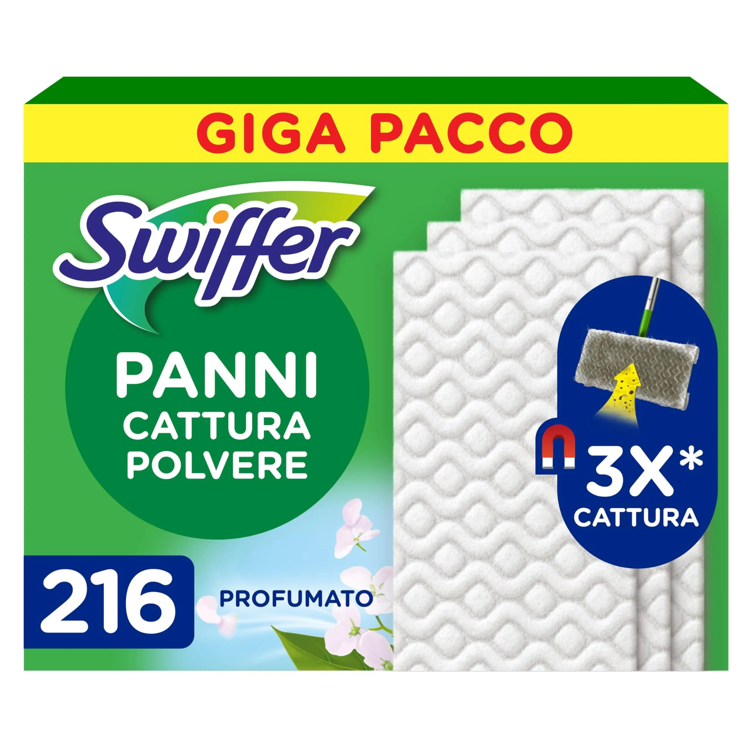 Swiffer Ricariche Catturapolvere - Maxi Scorta 216 Pezzi