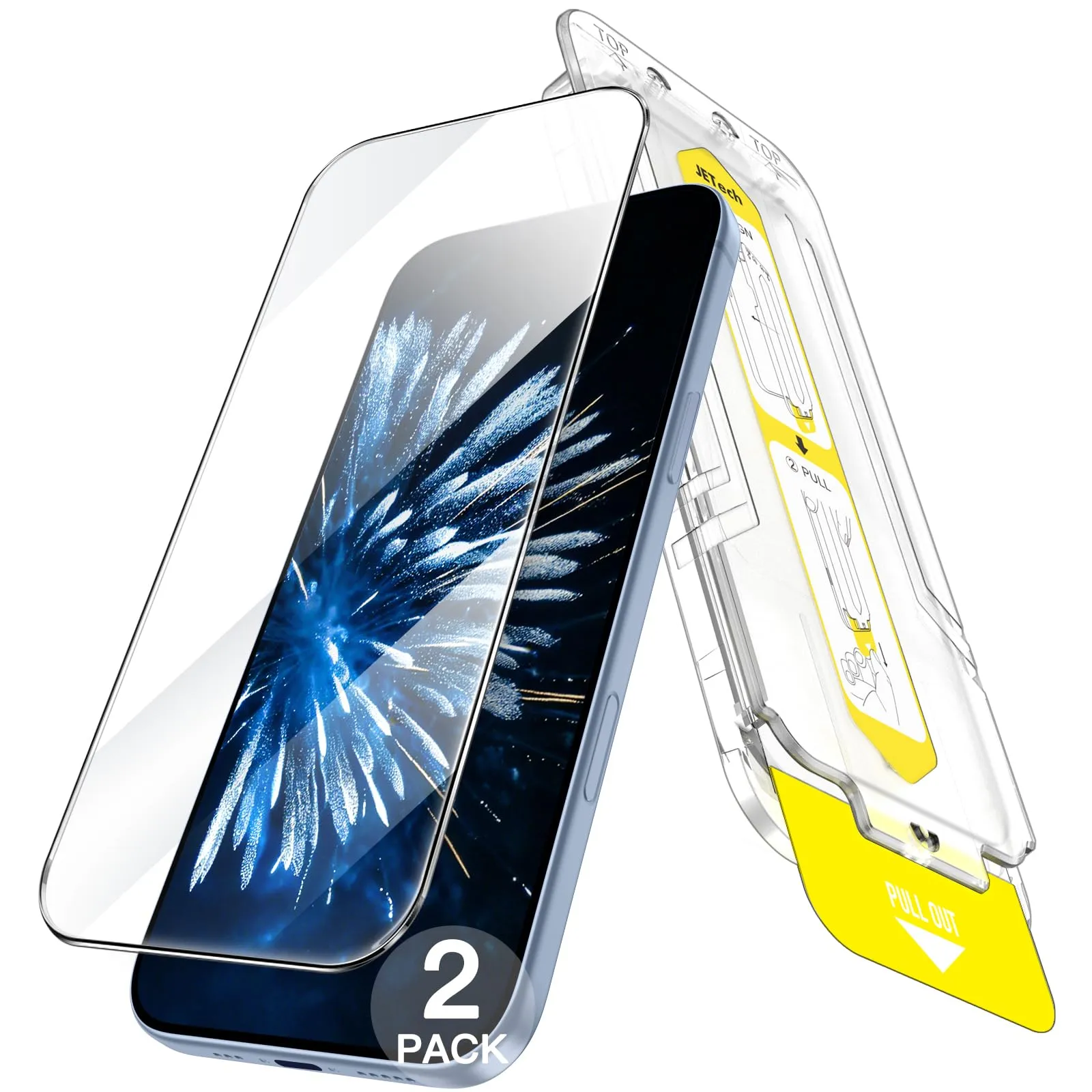 JETech Pellicola Protettiva per iPhone 17 6,3" - Vetro Temperato con Installazione Facile (2 Pezzi)