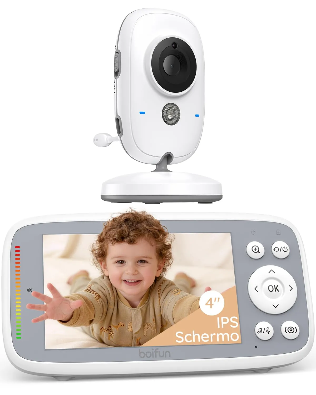 BOIFUN Baby Monitor con Schermo 4'' e Funzioni Avanzate