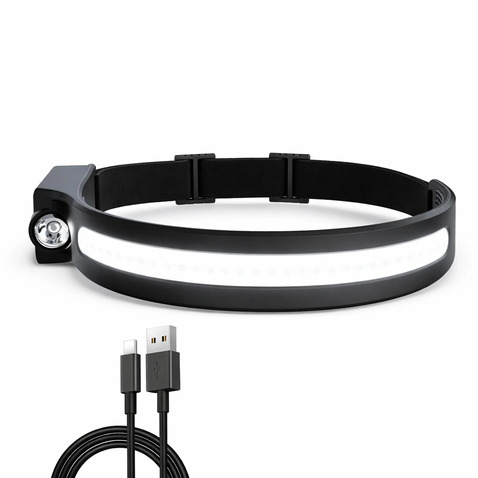 Dealeez Torcia Frontale LED Ricaricabile USB con Sensore di Movimento