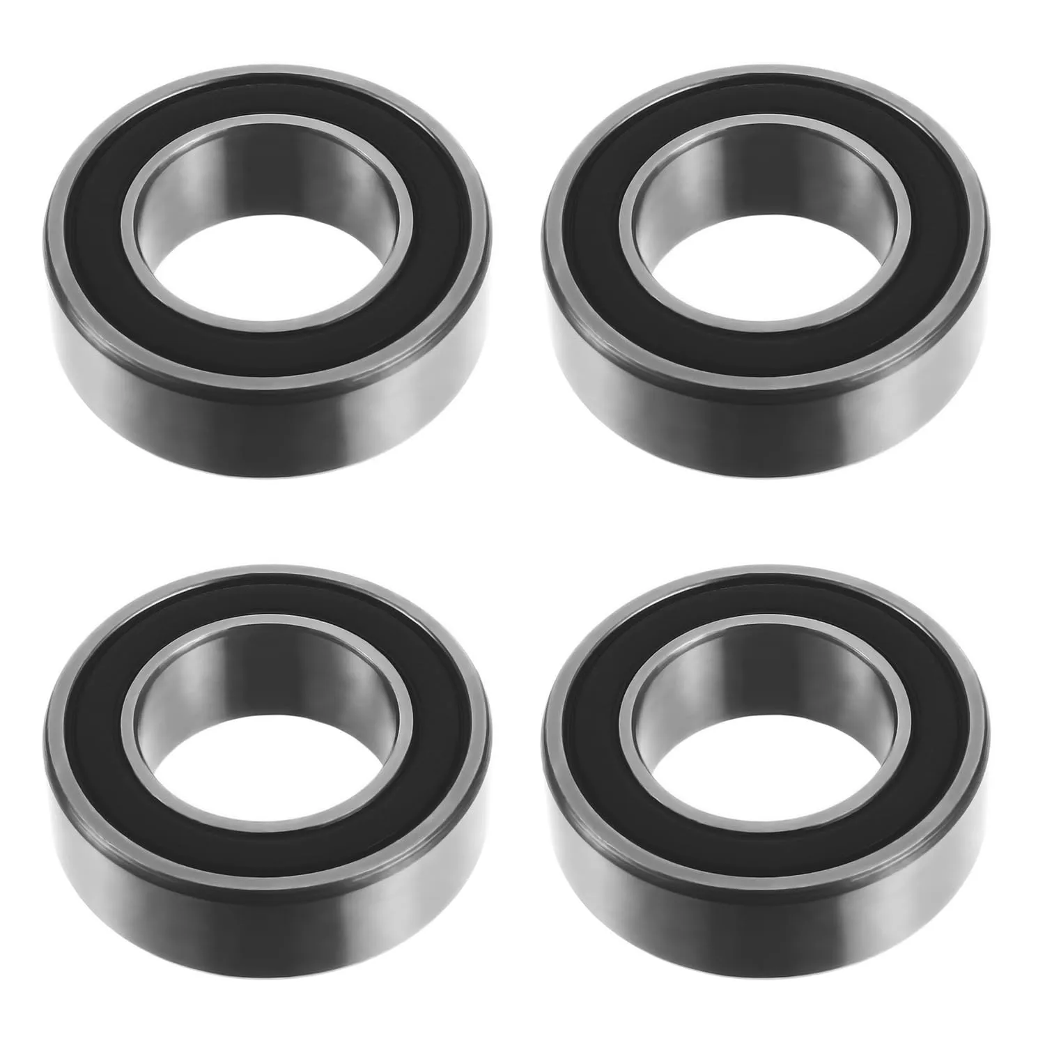 HUAREW Cuscinetti a Sfera 20x35x11mm, Doppia Tenuta, Acciaio Cromato (4 Pezzi)