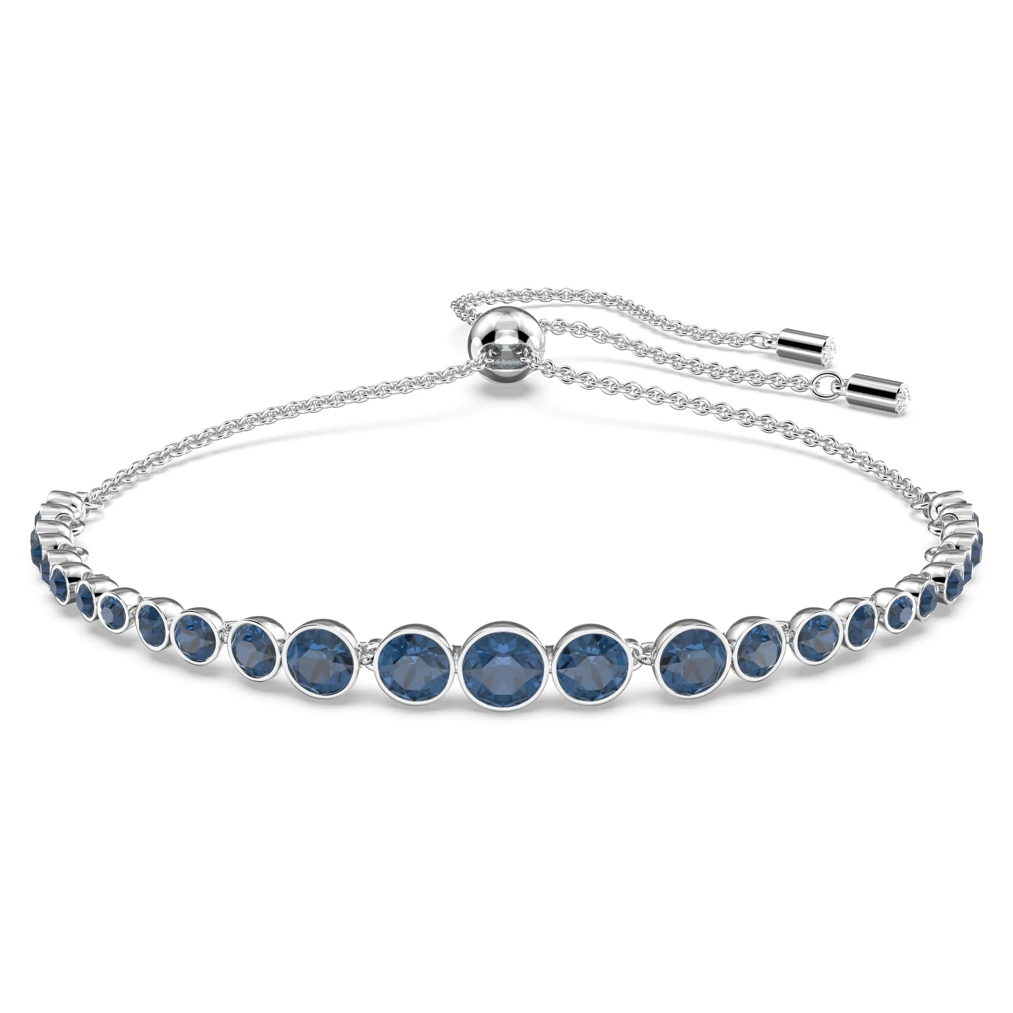 Swarovski Braccialetto Imber Emily, Blu, Placcato rodio