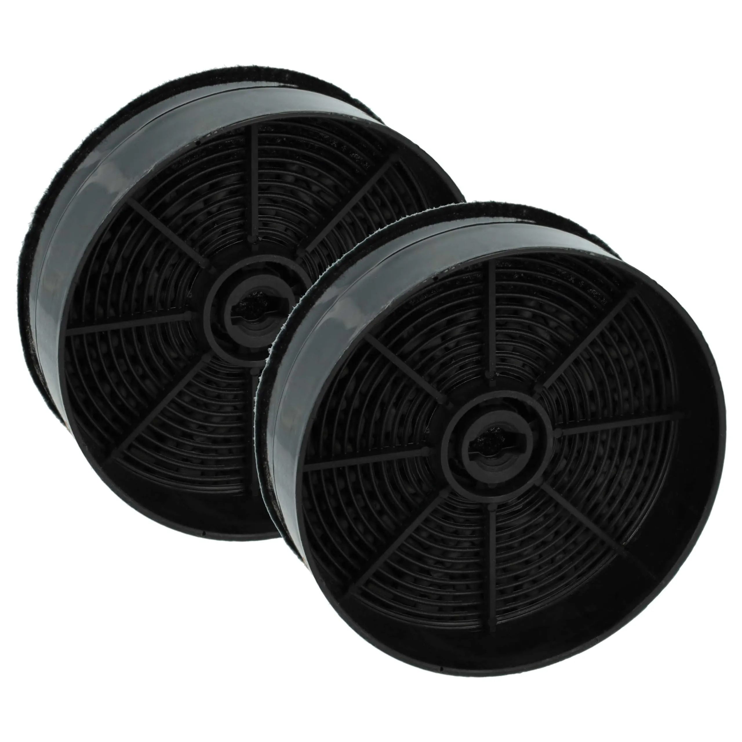 vhbw 2x Filtro a Carboni Attivi Compatibile con Faber INKA SMART HC X A52, INKA SMART HC X A70 Cappe Aspiranti - 12,4 cm