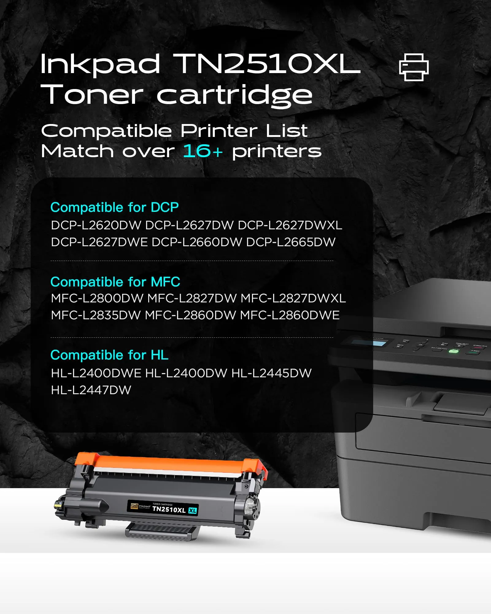 Toner Brother TN-2510XL Compatibile Alta Capacità Nero