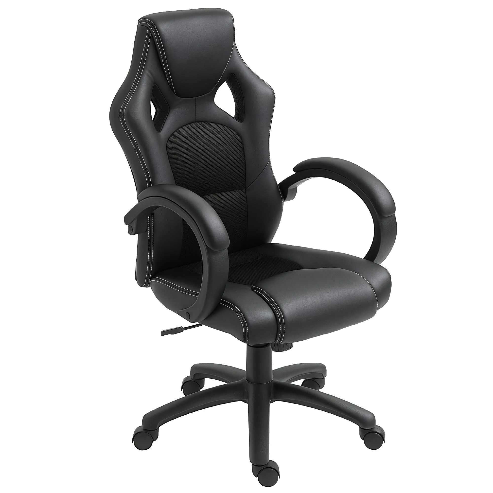 HOMCOM Sedia da Gaming Ergonomica Nera