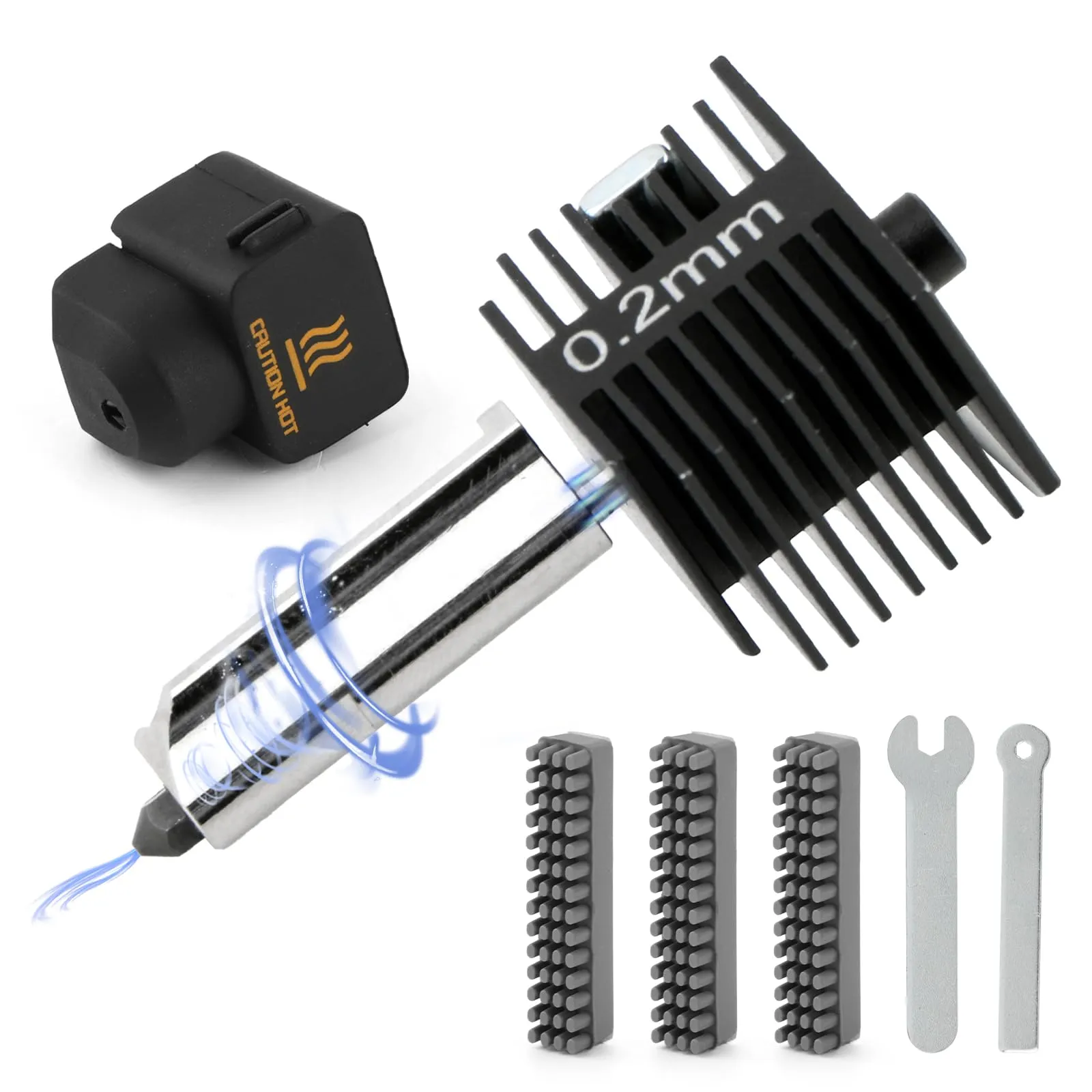 Hotend 3D 0.2mm per Bambu Lab A1 Mini con Spazzola