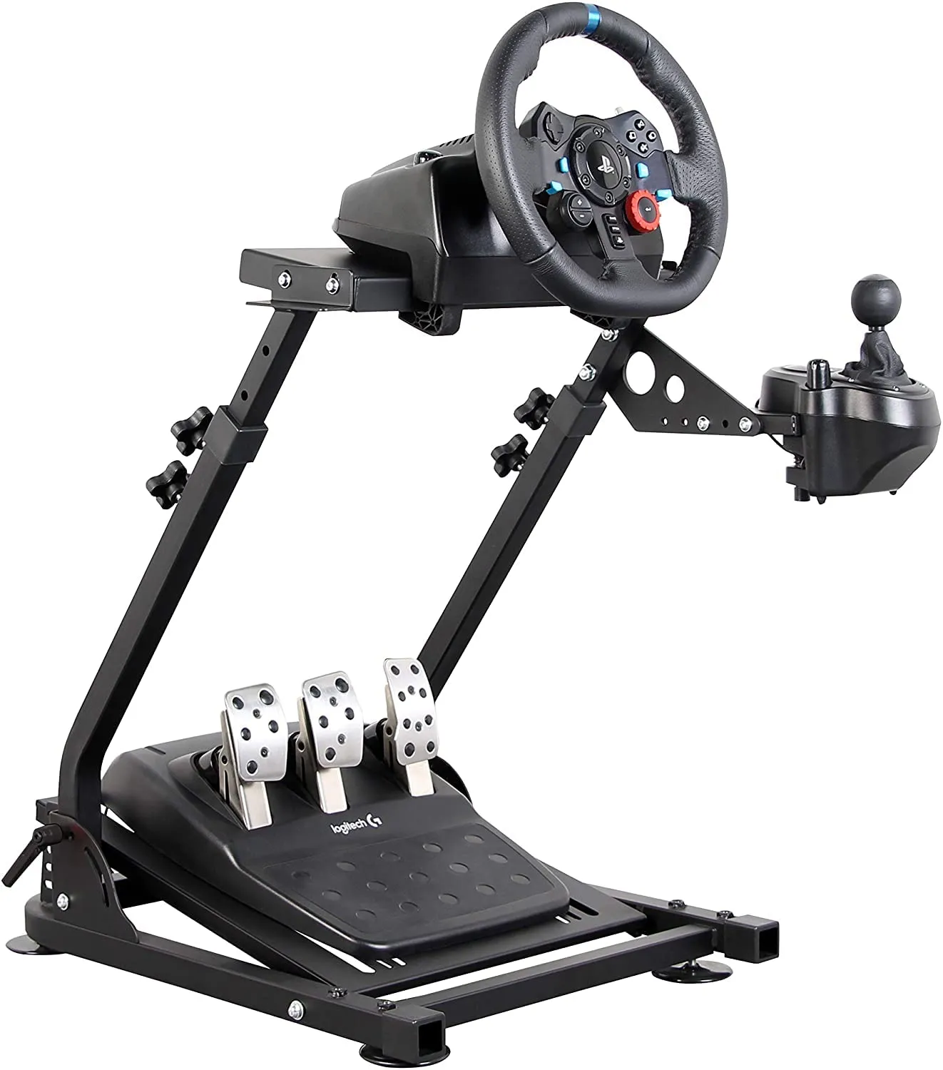 Dishot Racing Wheel Stand - Cockpit di Guida Regolabile per Volanti da Corsa