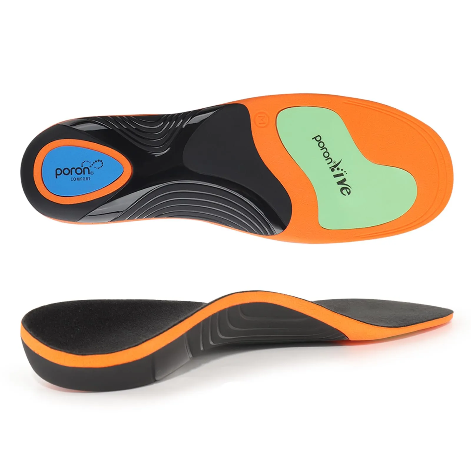 GemChve Solette Ortopediche per Fascite Plantare e Piedi Piatti - Orange 43-44.5 EU