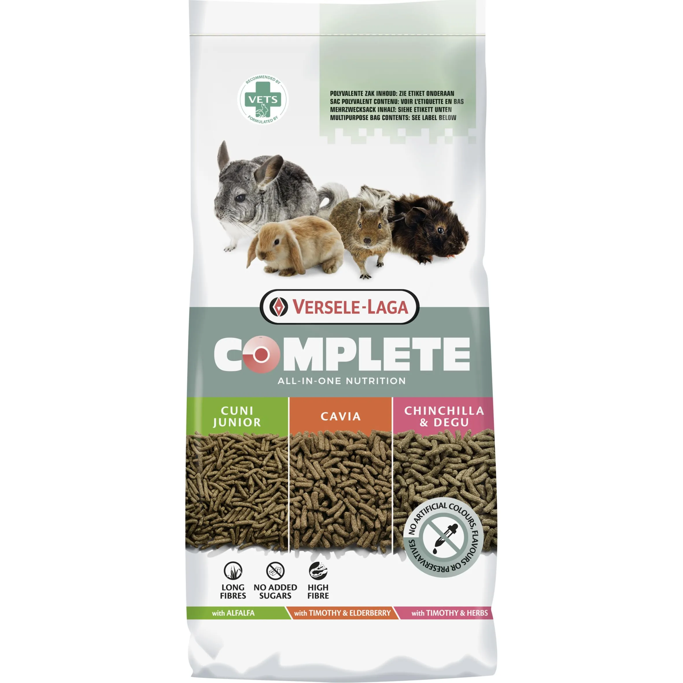 VERSELE-LAGA Complete Cavia - Alimento Estruso per Porcellini d'India - 8kg