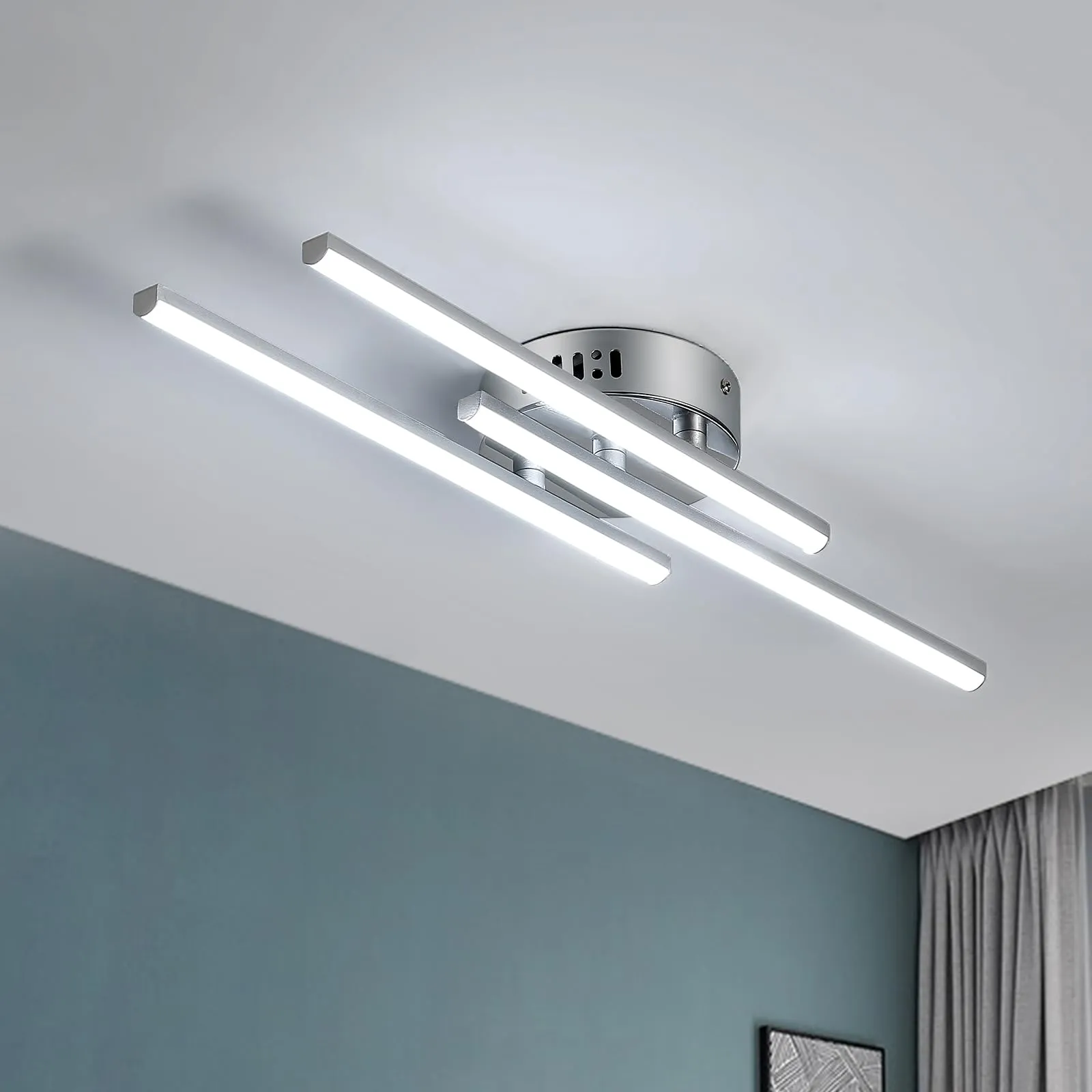 Comely Plafoniera LED Soffitto 18W 3 Luci Bianco Freddo