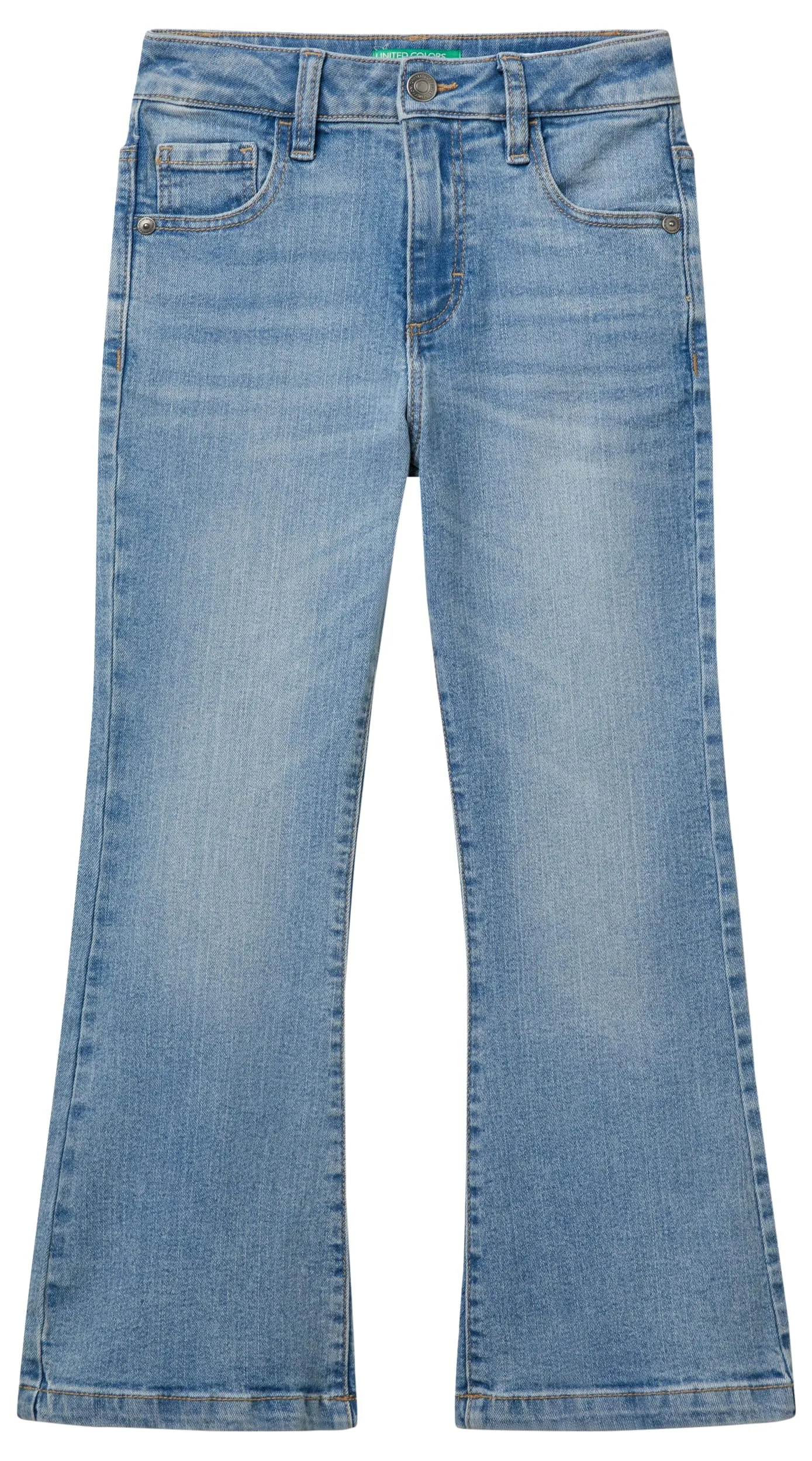 United Colors of Benetton Pantalone Denim Flare Fit Logo Ricamato