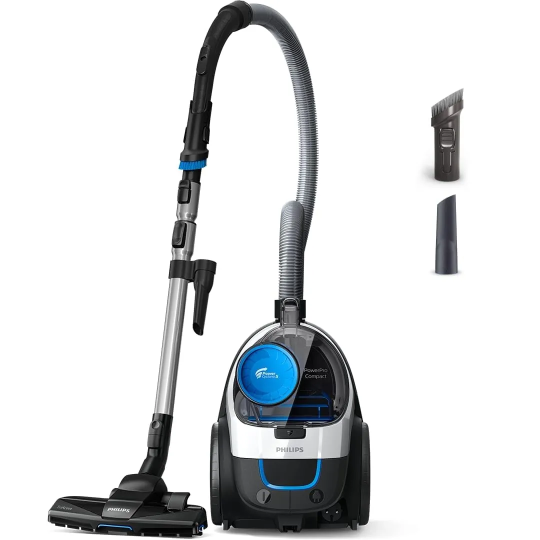 Philips PowerPro Compact 3000 Series Aspirapolvere Senza Sacco - 900W, con Filtro HEPA e Spazzola TriActive (FC9332/09)
