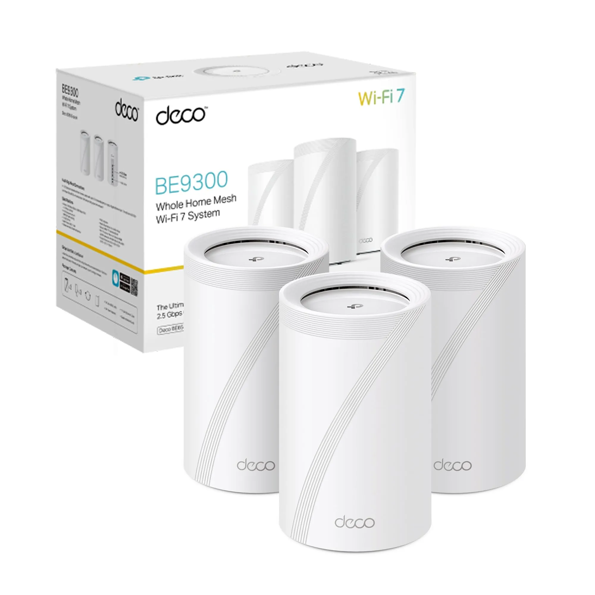 TP-Link Deco BE65 (3-pack) - Sistema Mesh WiFi 7 Tri-Band BE9214