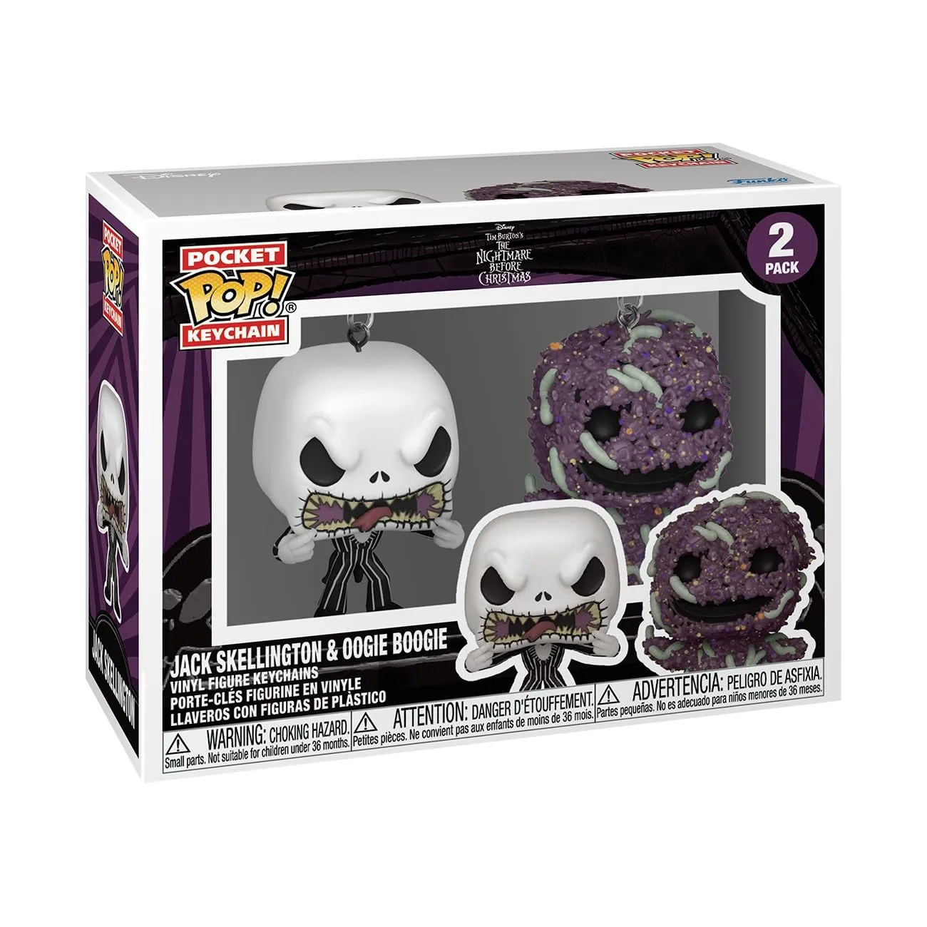 Funko Pop! Keychain: The Nightmare Before Christmas 2pk - Jack Skellington/Oogie Boogie