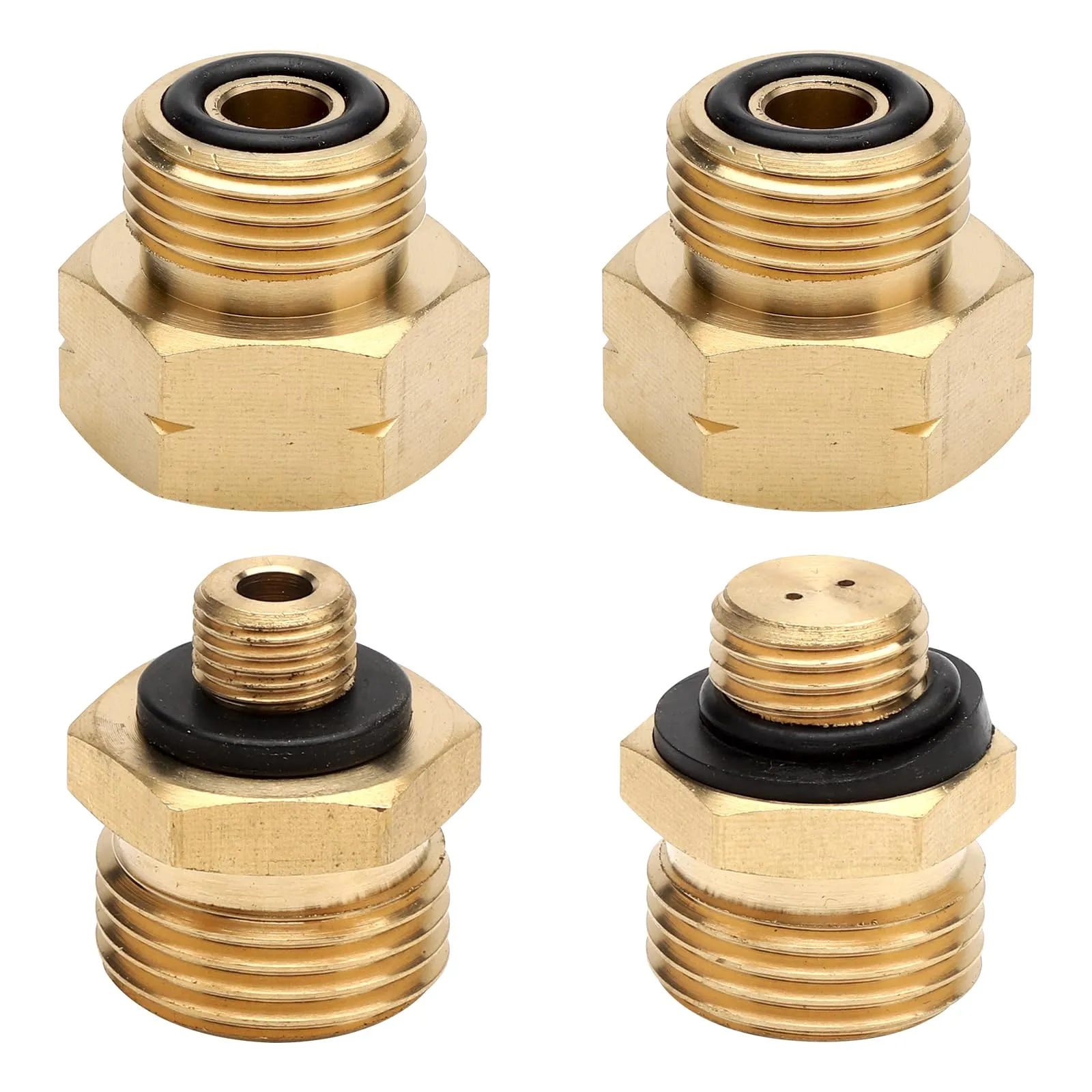 Set di 4 Adattatori per Bombole Gas Europee in Ottone